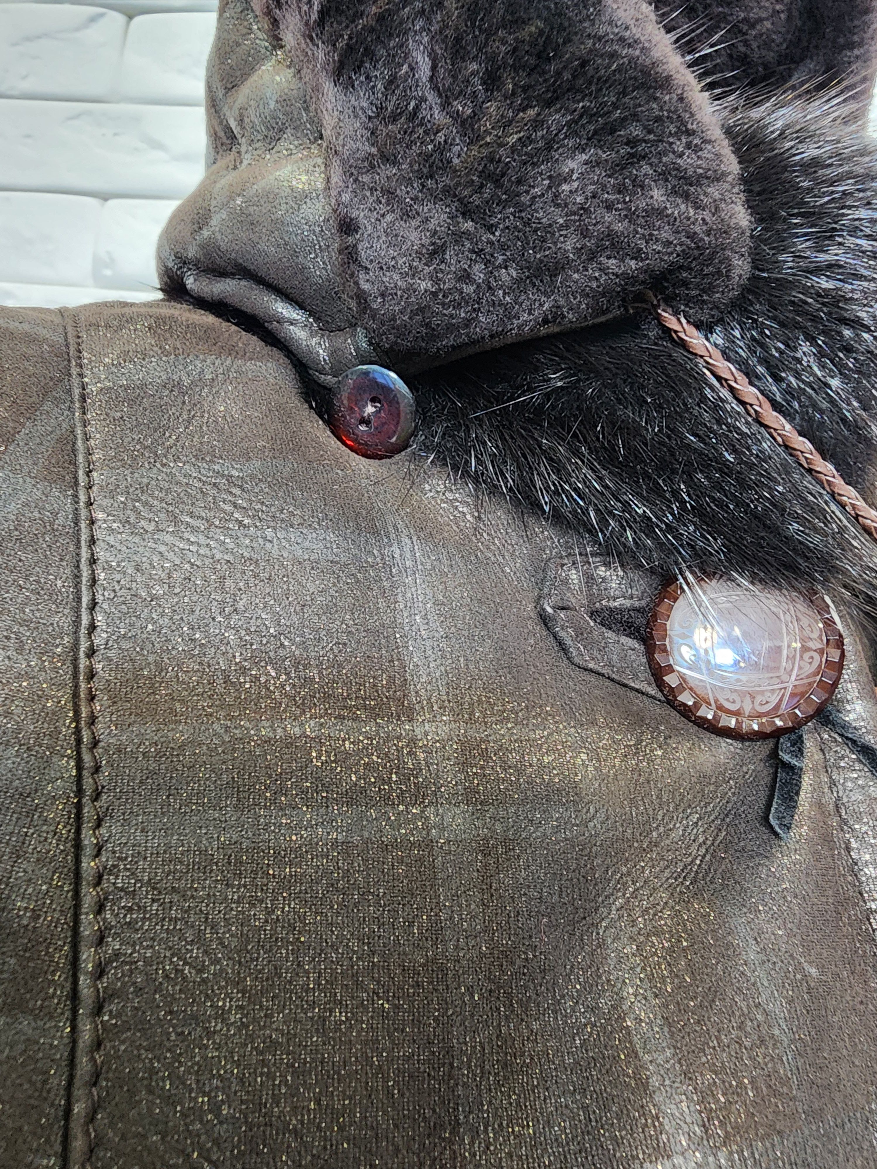 Furla Brown Sheepskin Coat with Hood: Belted Winter Outerwear Size S / US 4 / IT 40 - 4 Thumbnail