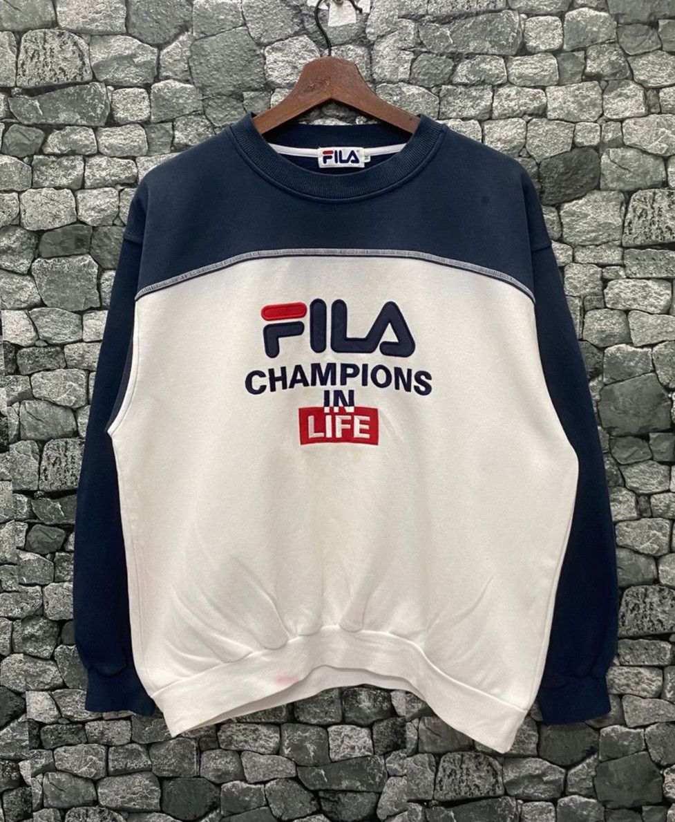 Fila Vintage Fila Champions In Life Sweatshirt Size US M / EU 48-50 / 2 - 1 Thumbnail