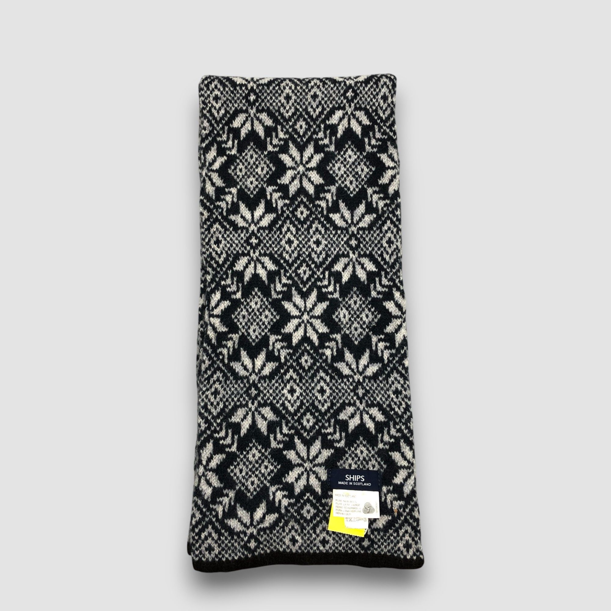 SHIPS Vintage Ship Scarf Muffler Knit Wool Winter Neckwear Scarves Size ONE SIZE - 2 Thumbnail