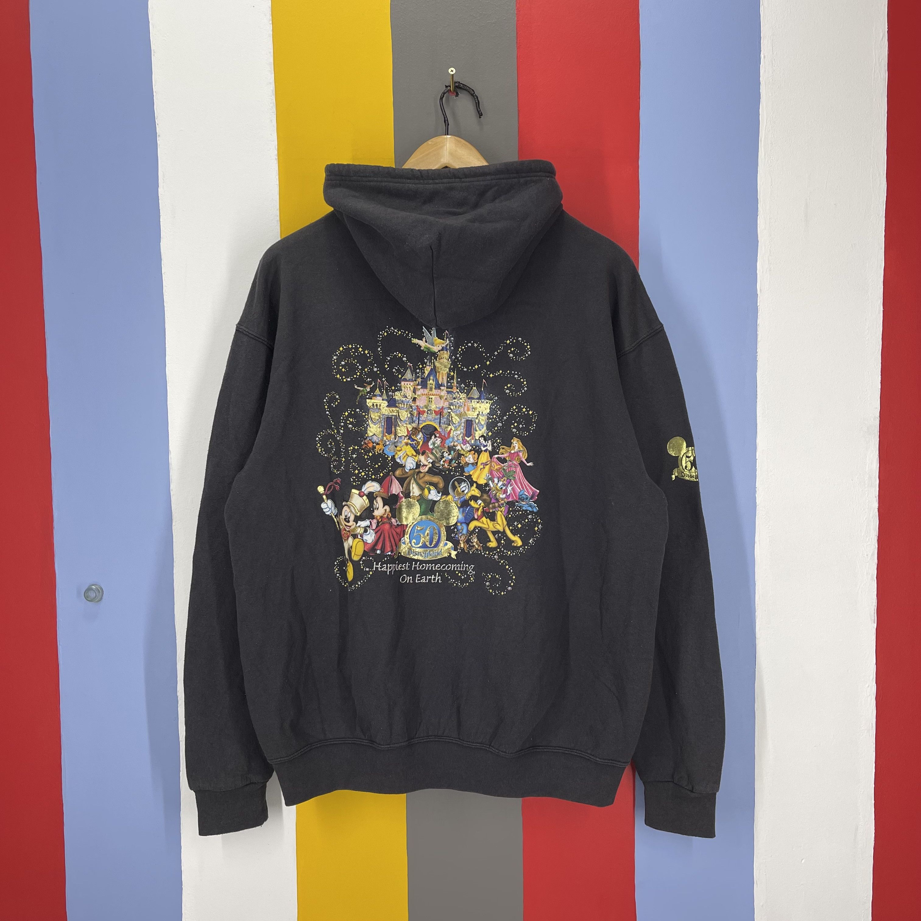 Disney Vintage 50th DISNEYLAND RESORT Zipper Hoodie #1252/AR Size US L / EU 52-54 / 3 - 1 Thumbnail