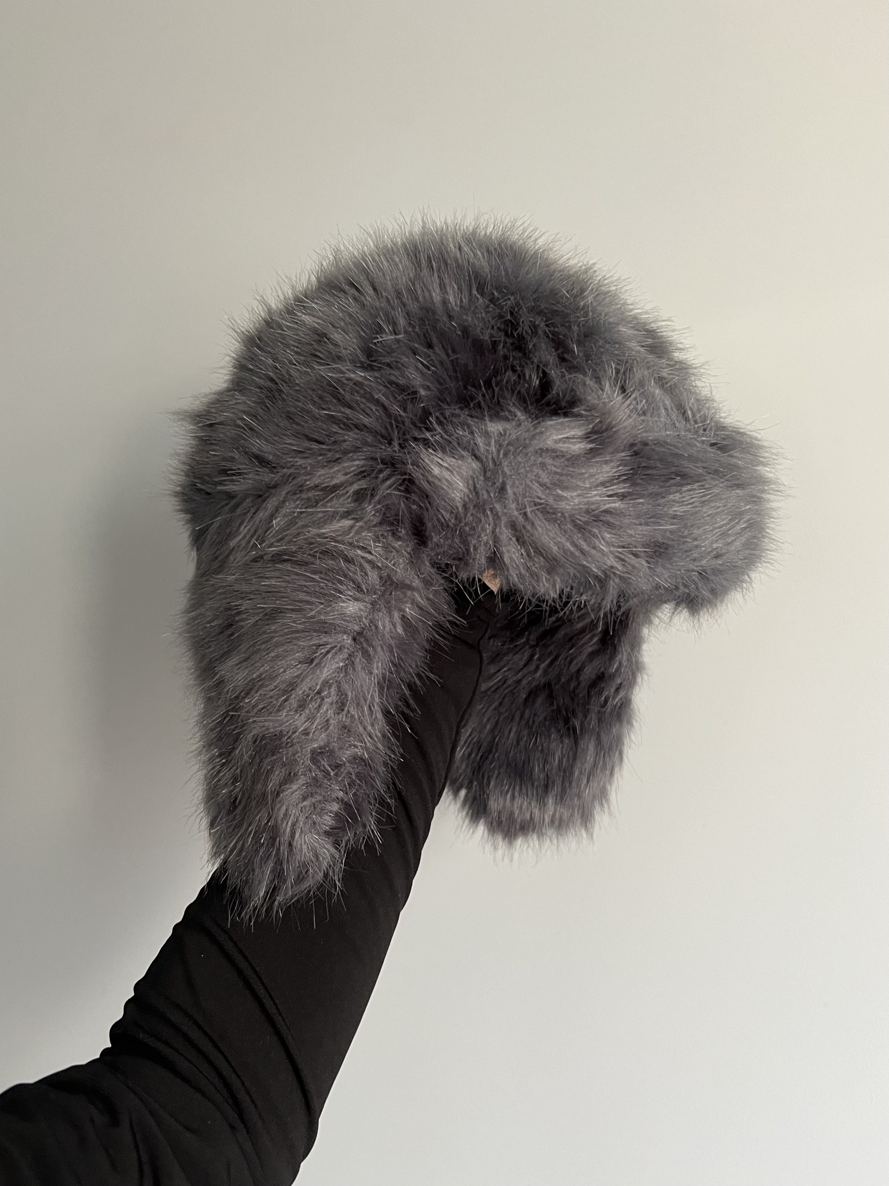 Japanese Brand Crazy Y2K Fuzzy Ushanka Beanie Hat Mohair Faux Fur Size ONE SIZE - 6 Thumbnail