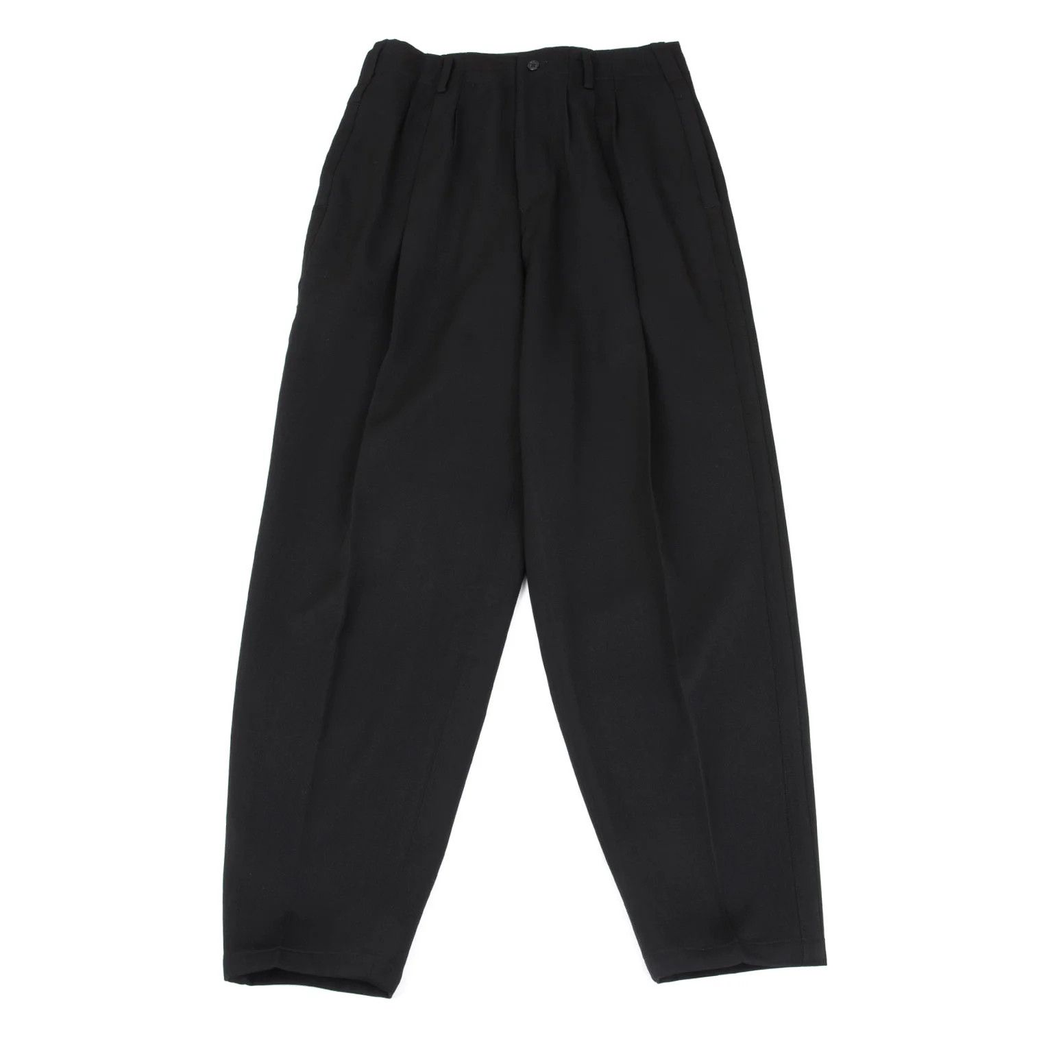 Yohji Yamamoto Yohji Yamamoto Wool Tuck Pants Black M Size US 36 / EU 52 - 1 Thumbnail