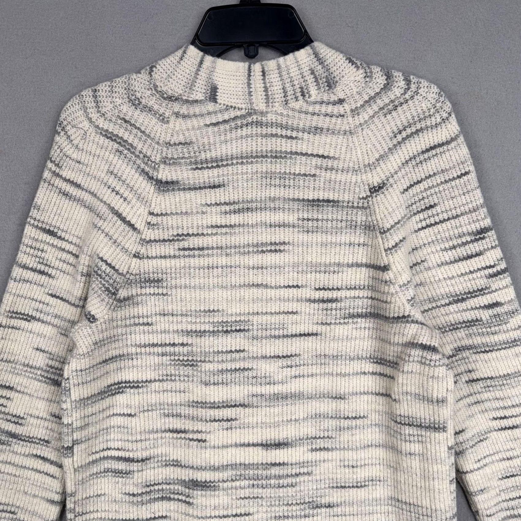 J. Jill Pure Jill Sweater Womens Small White Gray Space Dye V Neck Tunic Pullover Comfy Size S / US 4 / IT 40 - 7 Thumbnail
