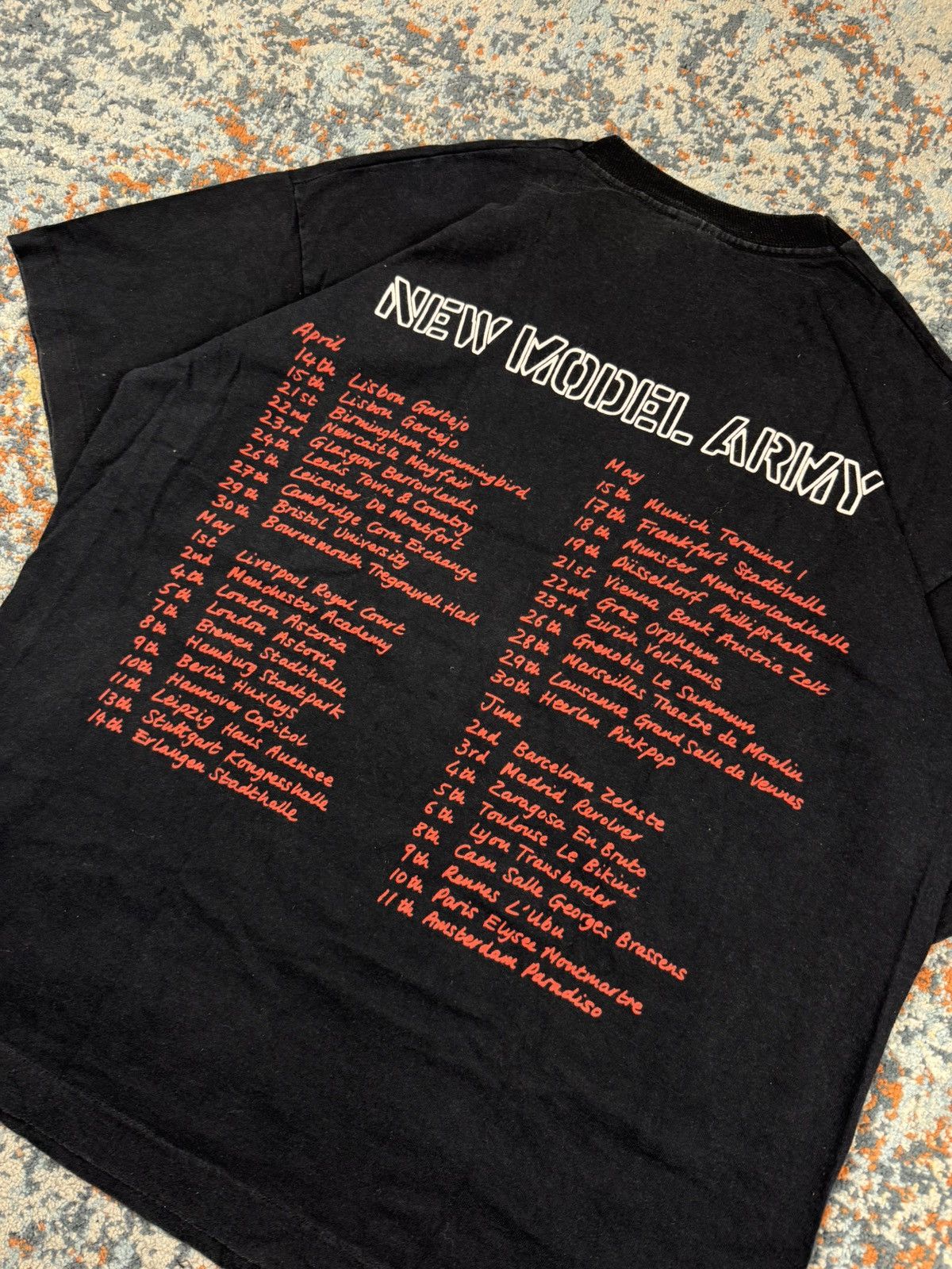 Band Tees Rare Vintage 1991 New Model Army tour graphic band tee Size US XL / EU 56 / 4 - 6 Thumbnail