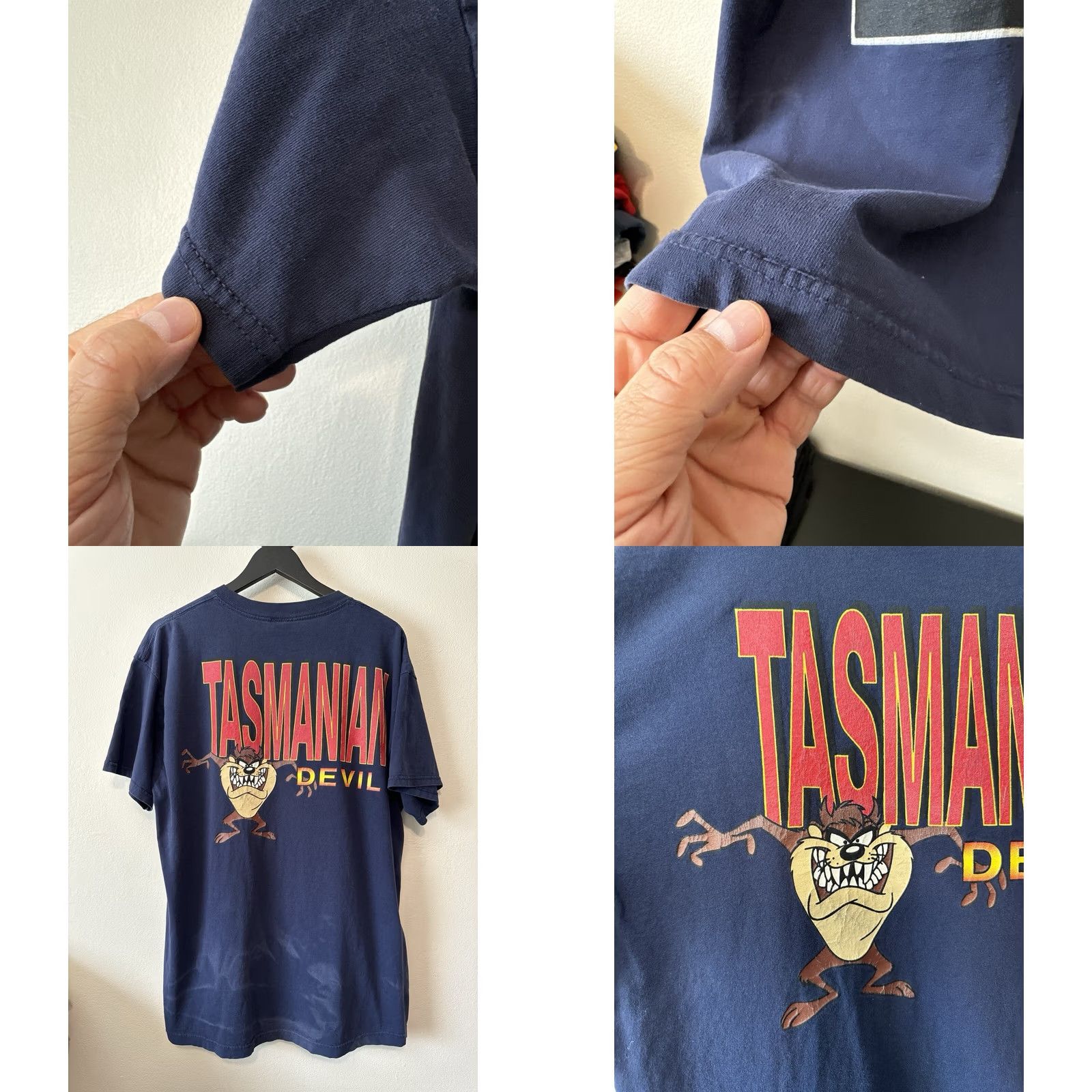 Vintage VINTAGE Looney Tunes T Shirt L Black Taz Tasmanian Devil 90s Cartoon USA Mens Size US L / EU 52-54 / 3 - 8 Thumbnail