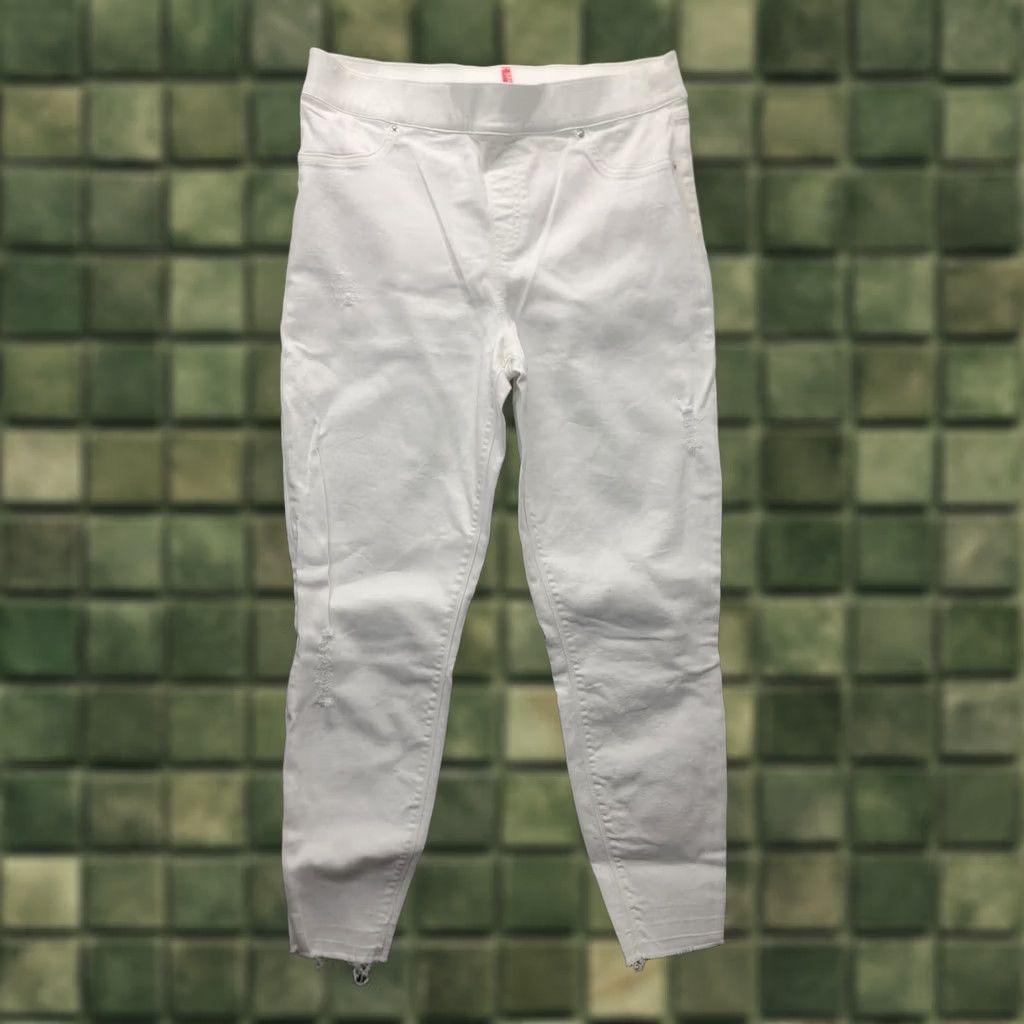 Spanx Spanx Pants Womens XL Ankle High Rise Shaping Slimming Jeggings White 30 in Inseam 27 in Regular Size Type Leggings Womens Size 40" / US 18 - 1 Thumbnail