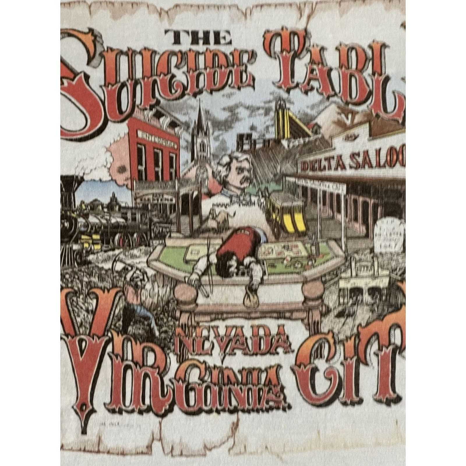 Hanes VINTAGE Delta Saloon The Suicide Table Virginia City Nevada T Shirt Size XL 80s Men Size US XL / EU 56 / 4 - 3 Thumbnail