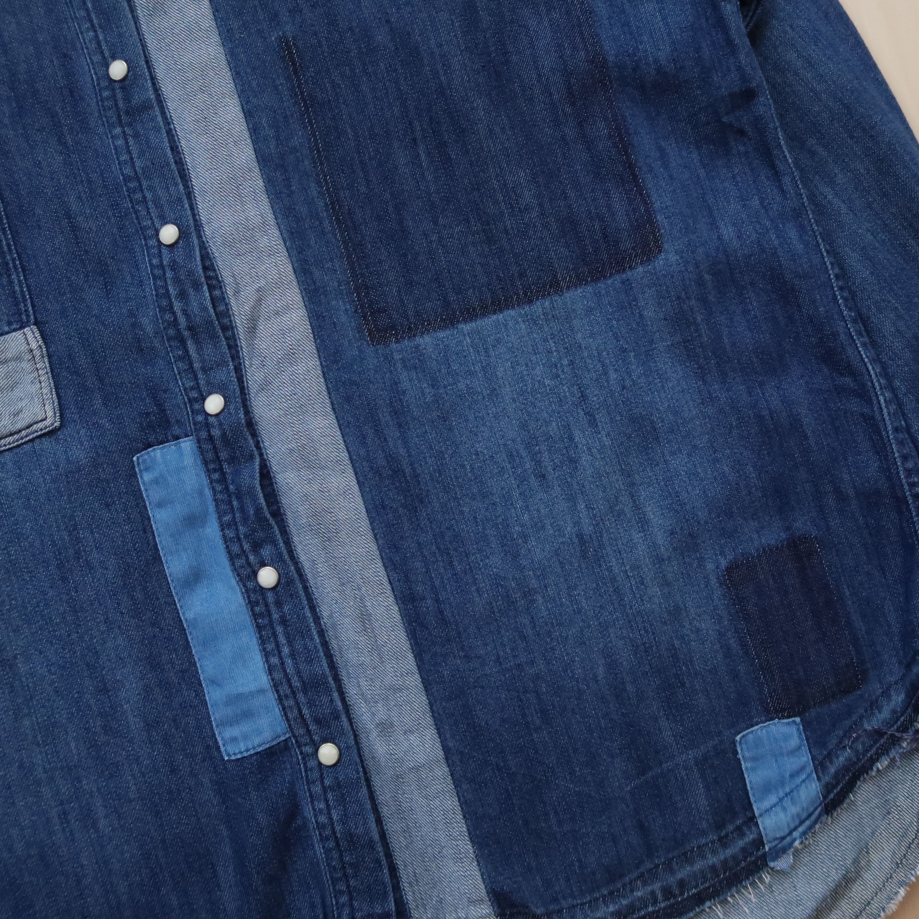 Japanese Brand 2000s Niko And Patchwork Denim Japan Shirt like Kapital Size US M / EU 48-50 / 2 - 6 Thumbnail