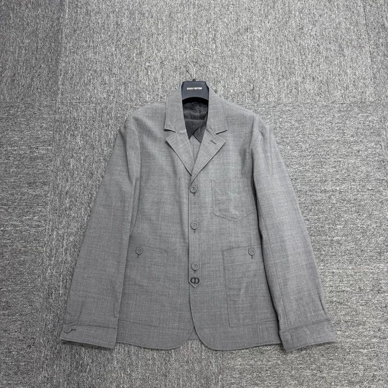 Dior Dior Gray wool blended canvas suit 2505-Nextarrow Size 44R - 1 Thumbnail