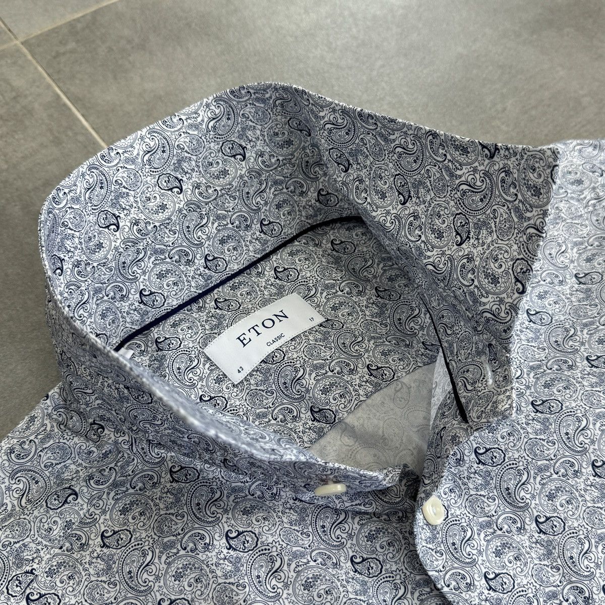 Eton ETON Classic Paisley Button Shirt Size 43/17 (XL/XXL) Size US XL / EU 56 / 4 - 9 Thumbnail