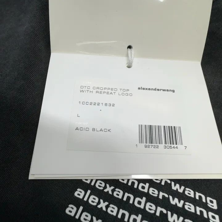 Alexander Wang Alexander Wang SS22 Gray Crop Logo T-Shirt - Size L / US 10 / IT 46 - 3 Thumbnail