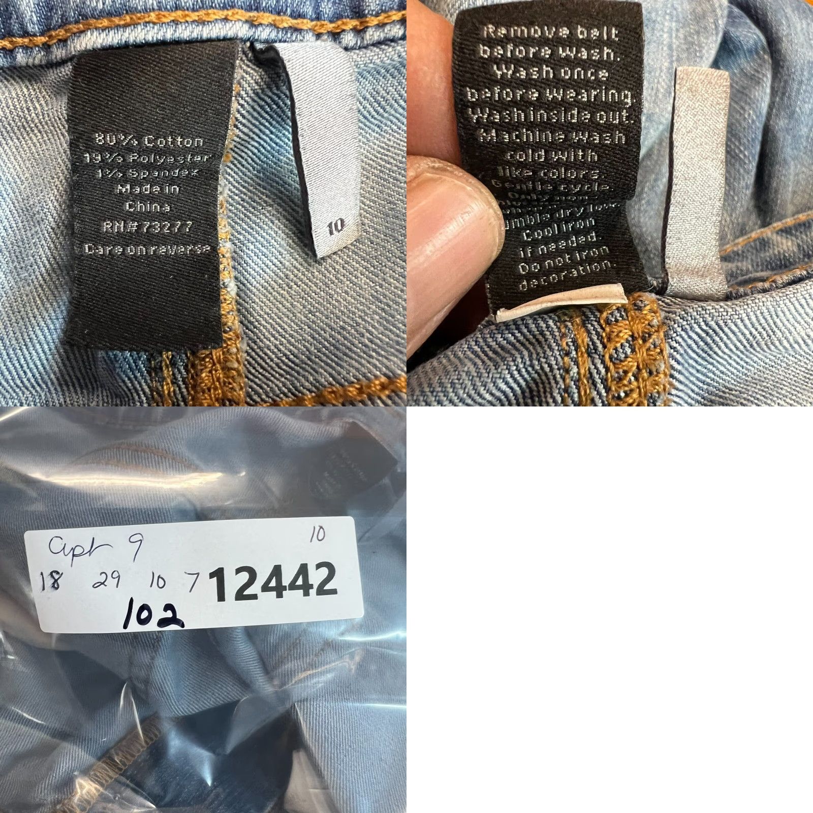 Apt. 9 Apt. 9 Women's Straight Leg Stone Wash Denim Jeans Size 10 Blue 36W 29L 90s Bohemian Size 32" / US 10 / IT 46 - 8 Thumbnail