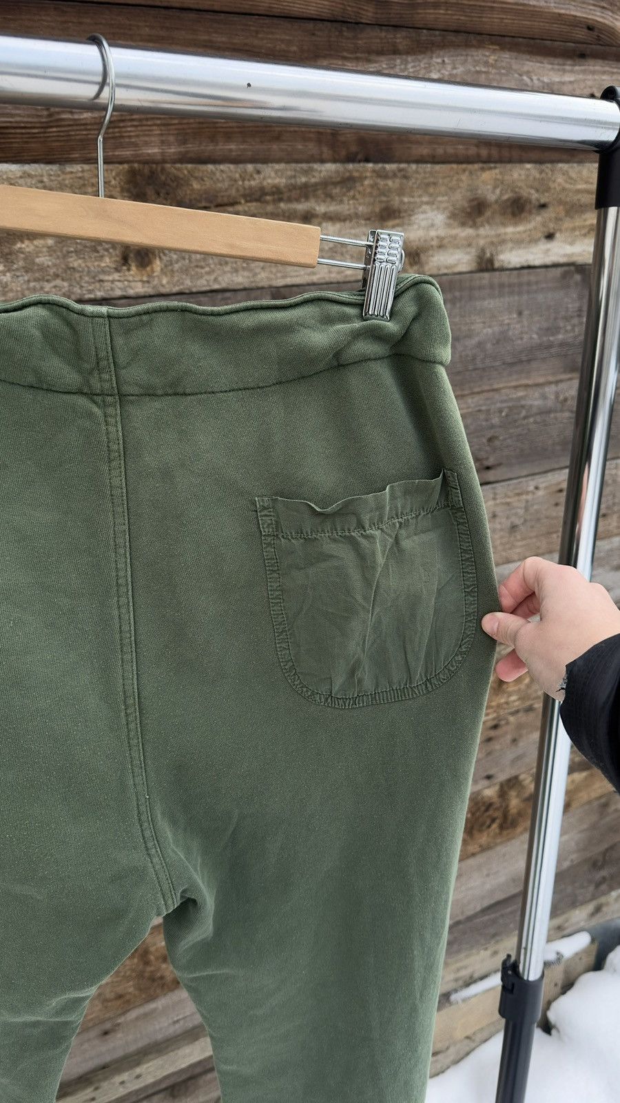 Nili Lotan Nili Lotan Drop Crotch Lightweight Sweatpant Size XL Green Size 32" / US 10 / IT 46 - 4 Thumbnail