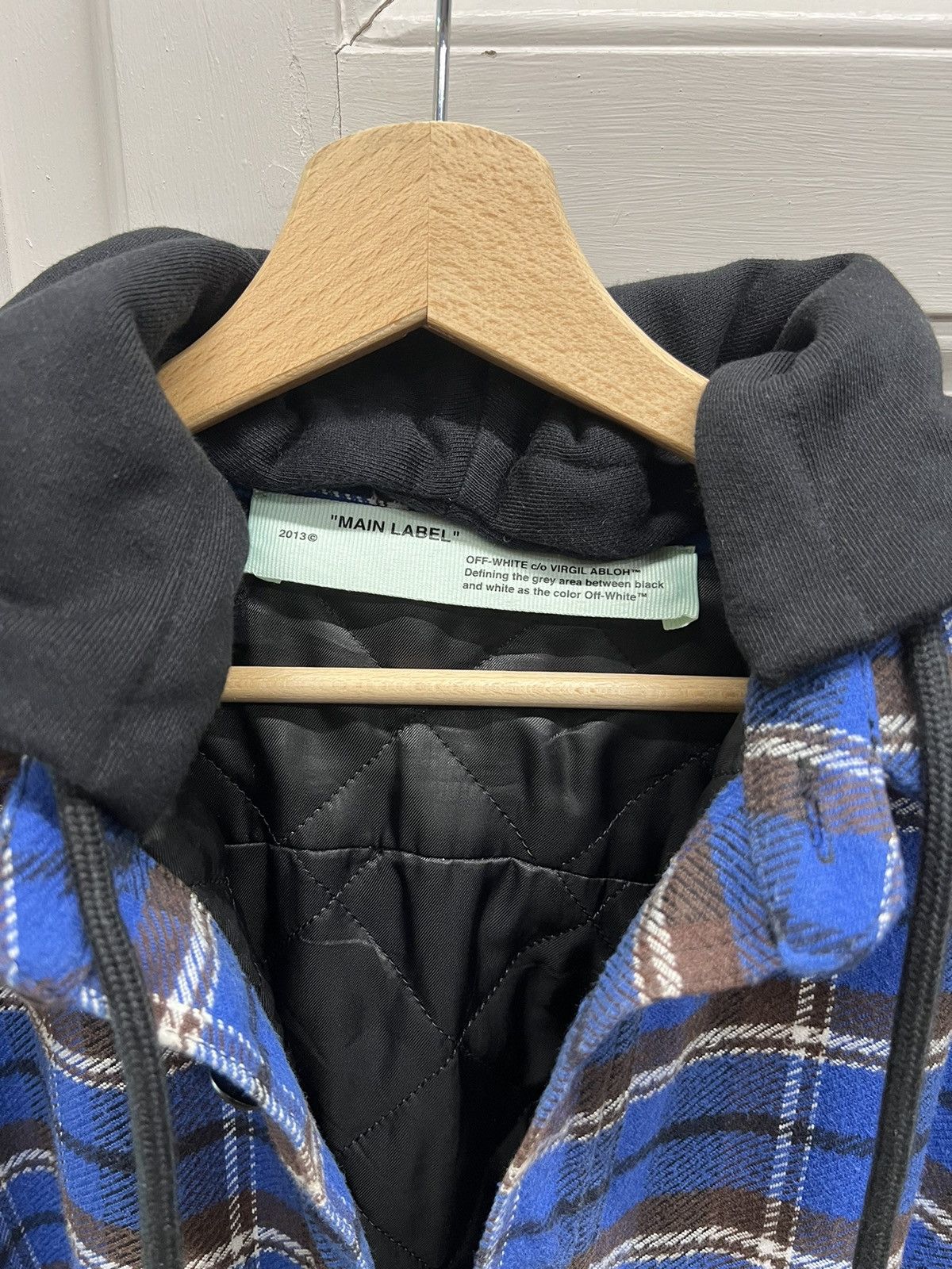 Off-White Off White Check Hooded Jacket Size US M / EU 48-50 / 2 - 3 Thumbnail