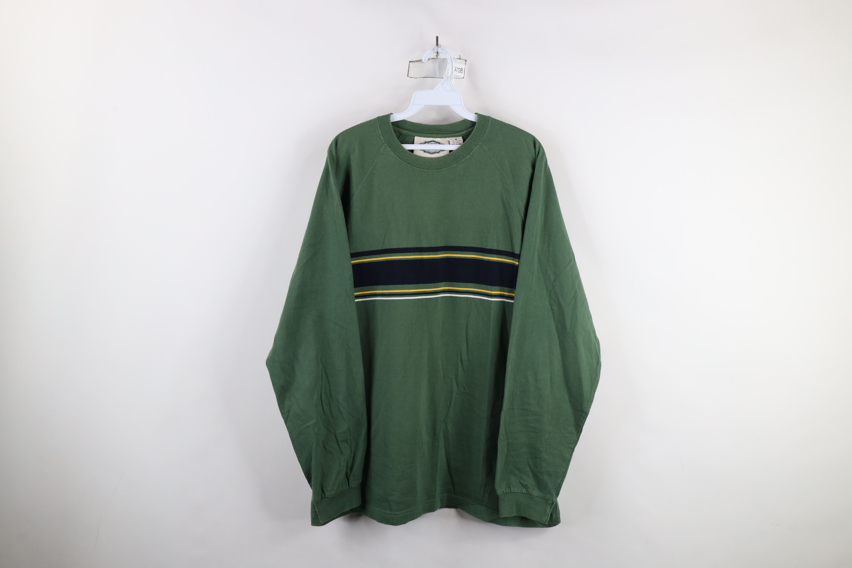 Vintage Vintage 90s Streetwear Striped Baggy Fit Long Sleeve T-Shirt Size US M / EU 48-50 / 2 - 1 Thumbnail