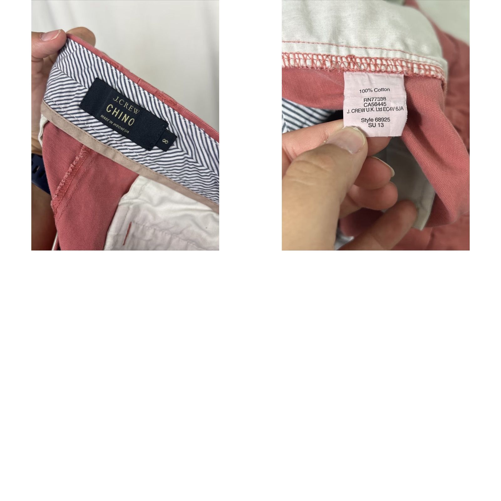 J.Crew J.CREW Shorts Womens Size 8 Chino Pink Cotton 32x4.5 Size 30" / US 8 / IT 44 - 9 Thumbnail