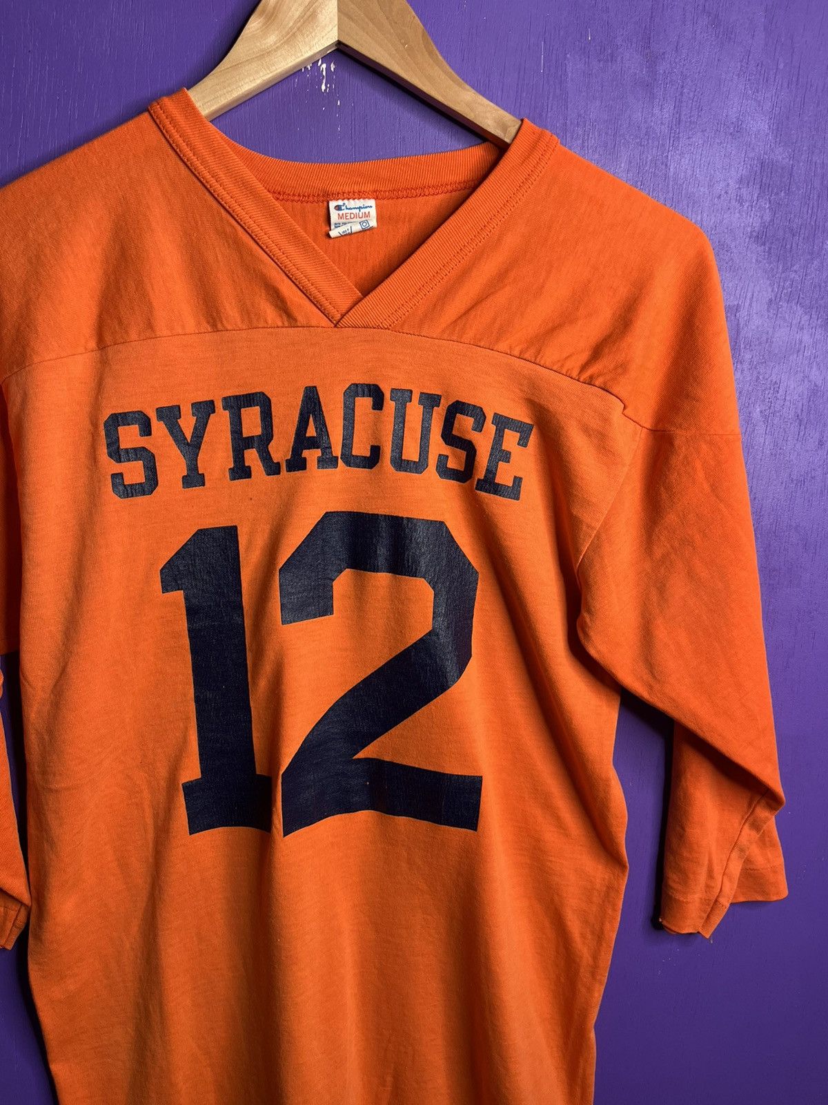 Champion × Vintage Vintage 80s Champion Syracuse orange jersey tee Size US M / EU 48-50 / 2 - 3 Thumbnail