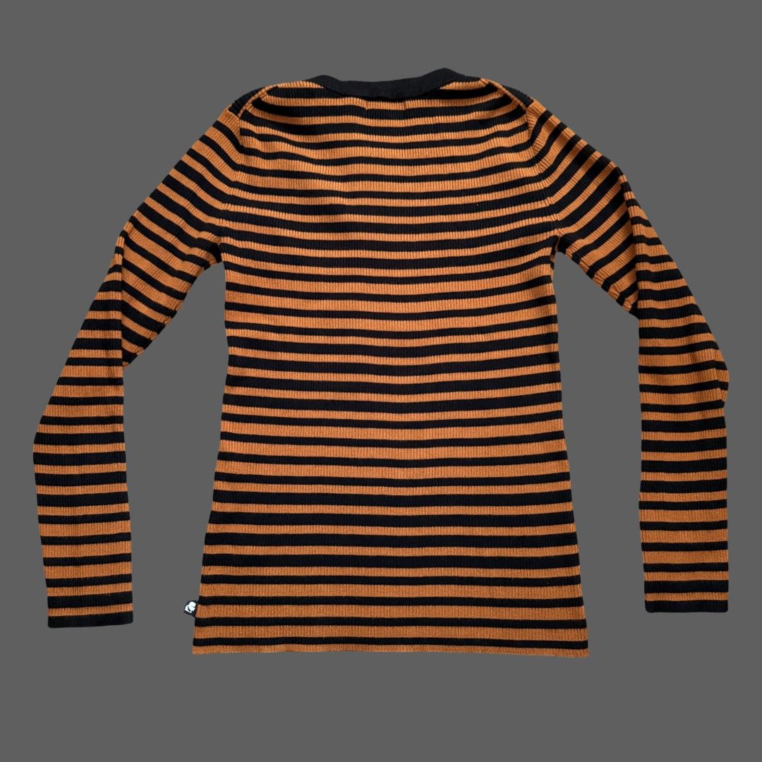 Karl Lagerfeld Karl Lagerfeld Paris Striped Henley Sweater Womens Size M Size M / US 6-8 / IT 42-44 - 7 Thumbnail