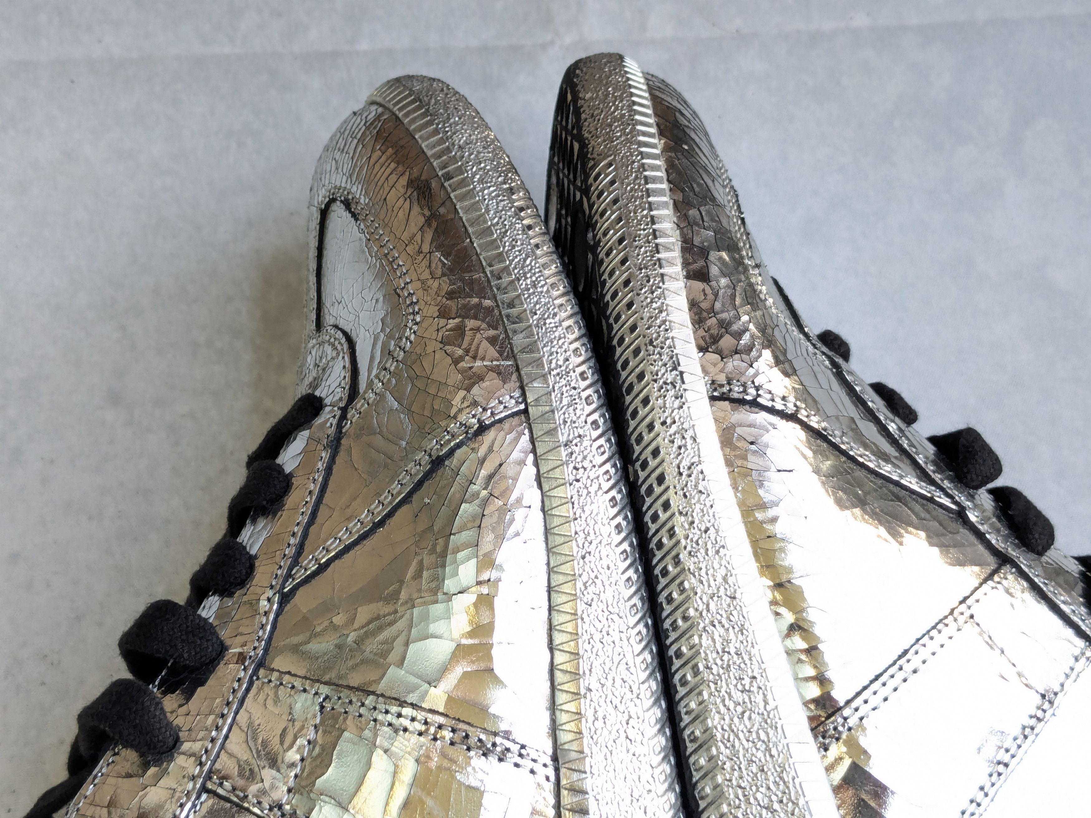 Maison Margiela Maison Margiela Replica GAT Silver Black Cracked 9 42 Size US 9 / EU 42 - 11 Thumbnail