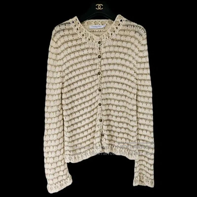Dior Dior Gold Knit Long Sleeve Cardigan for Women . Size M / US 6-8 / IT 42-44 - 1 Thumbnail