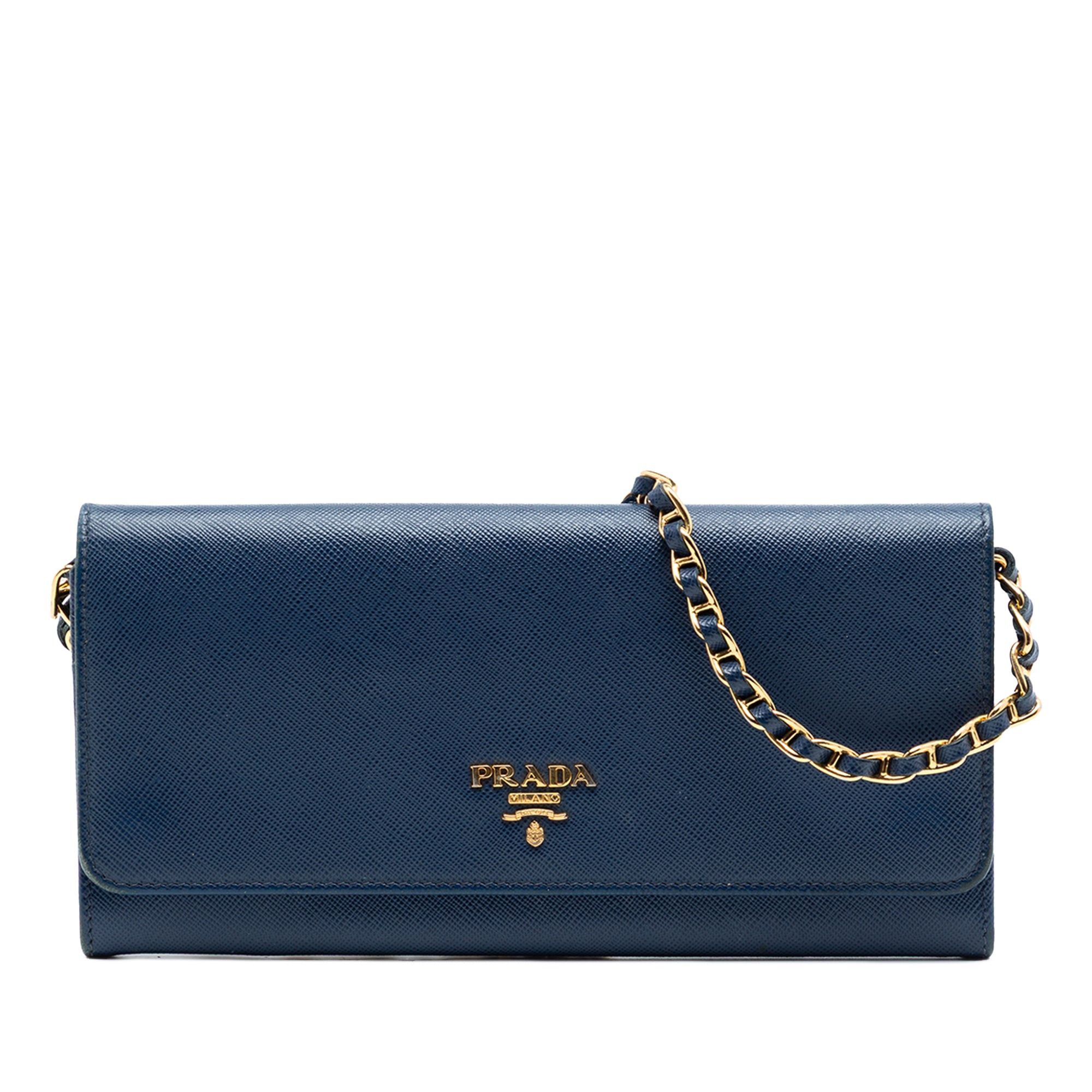 Prada Saffiano Wallet On Chain Size ONE SIZE - 1 Thumbnail