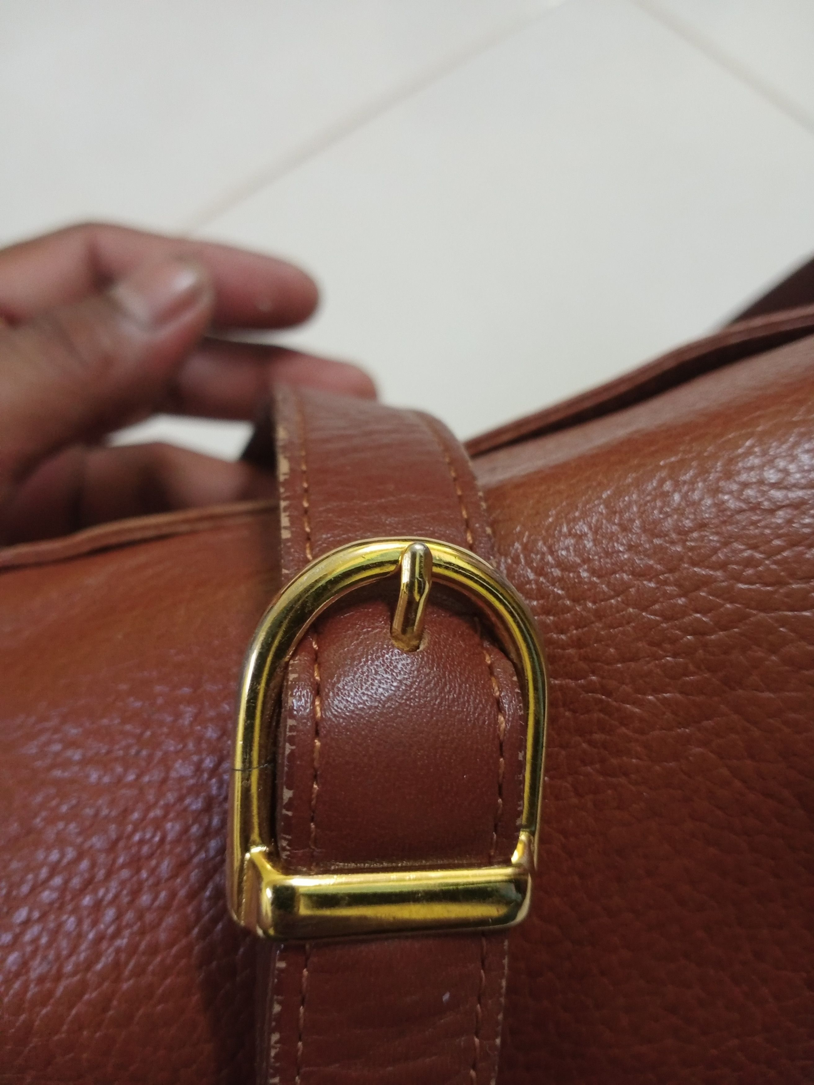 Burberry VINTAGE BURBERRY BROWN LEATHER CROSSBODY BAG Size ONE SIZE - 9 Thumbnail