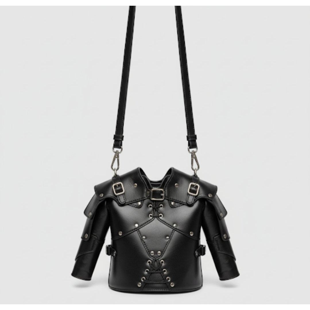 Other Black Medieval Gothic Shoulder Bag Halloween Purse Armor Sha Size ONE SIZE - 4 Thumbnail