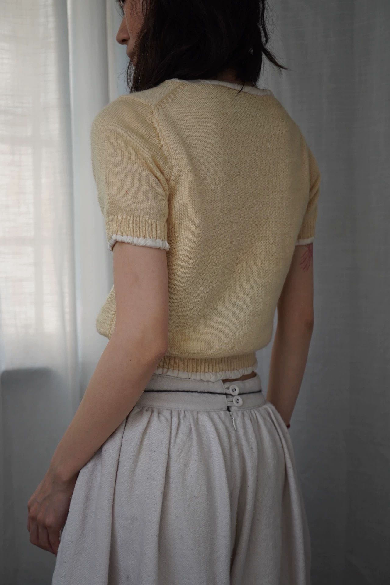 Comme des Garcons Vintage CDG 1996AW Tricot Wool Silk Double Short Sweates Size ONE SIZE - 8 Thumbnail