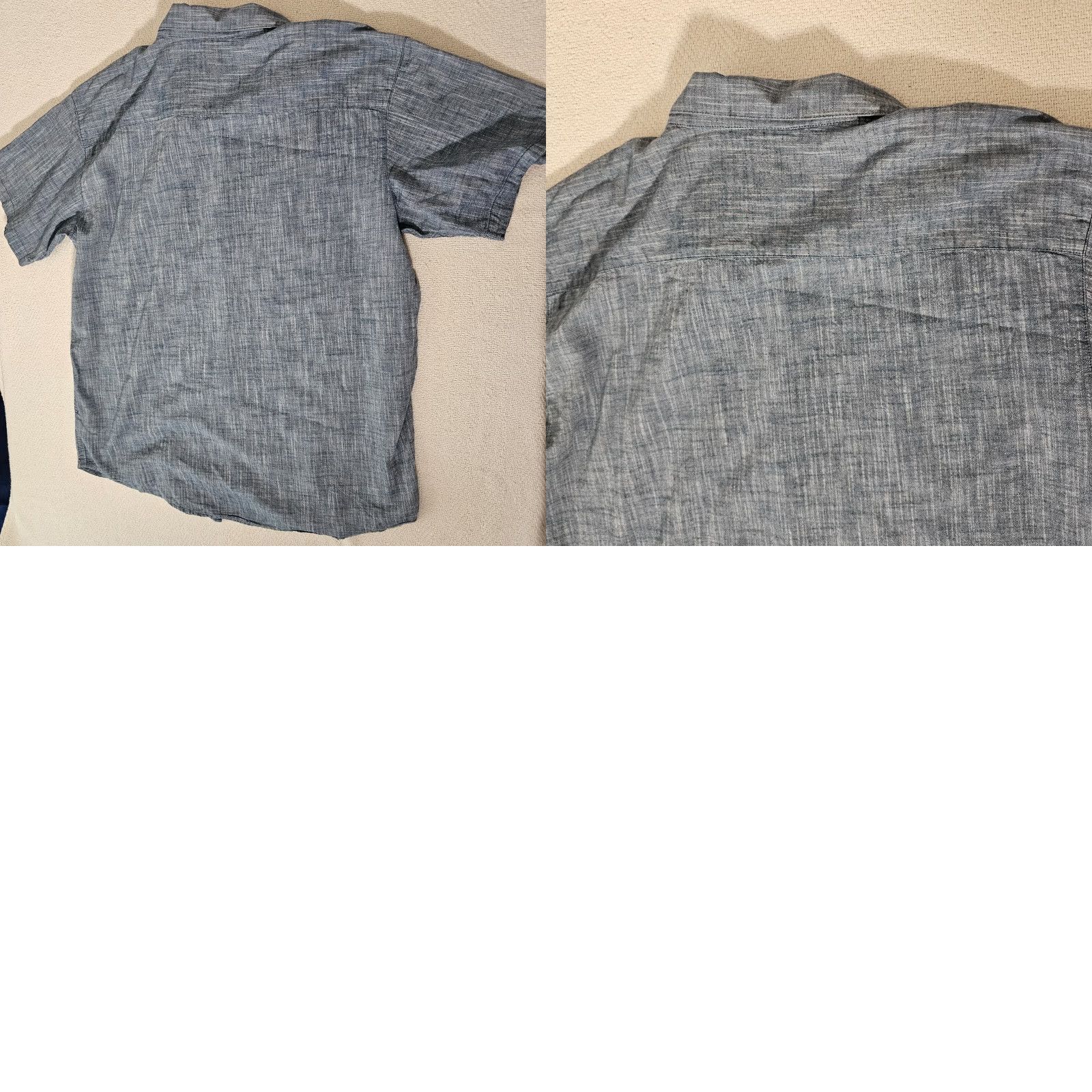 Vintage Columbia Shirt Men XL Button-Down Short Sleeve Heather Blue Outdoors Hiking Fish Casual Workwear Size US XL / EU 56 / 4 - 8 Thumbnail