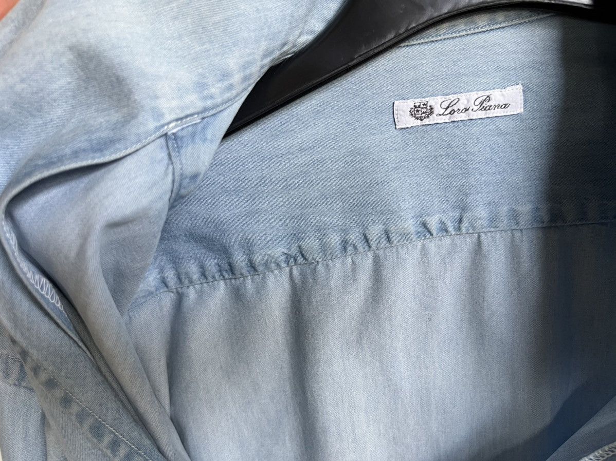 Loro Piana Casual Denim Shirt Size US XS / EU 42 / 0 - 8 Thumbnail