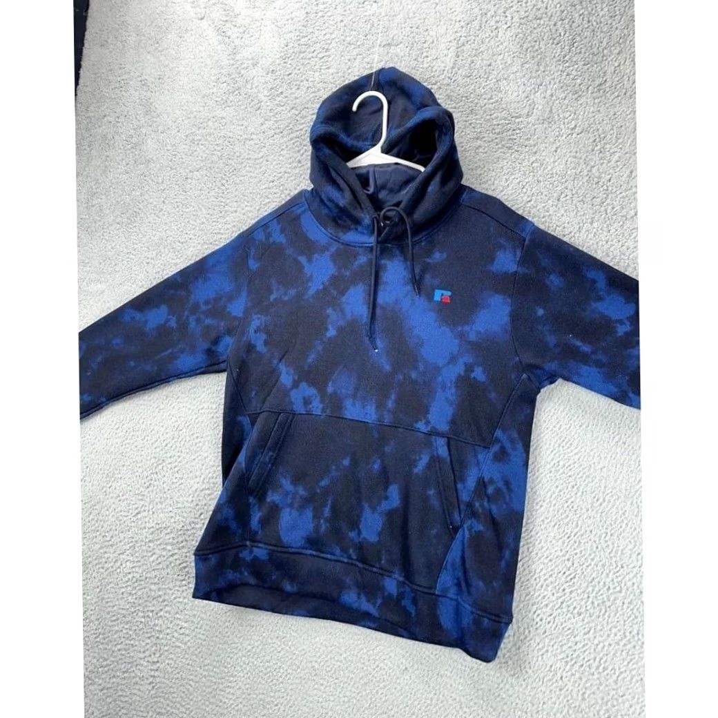 Russell Athletic Russell Athletic Hoodie Sweatshirt Mens Small Blue Tie Dye Regular Pullover Hooded Pocket Drawstring Outdoor Walking Size US S / EU 44-46 / 1 - 7 Thumbnail