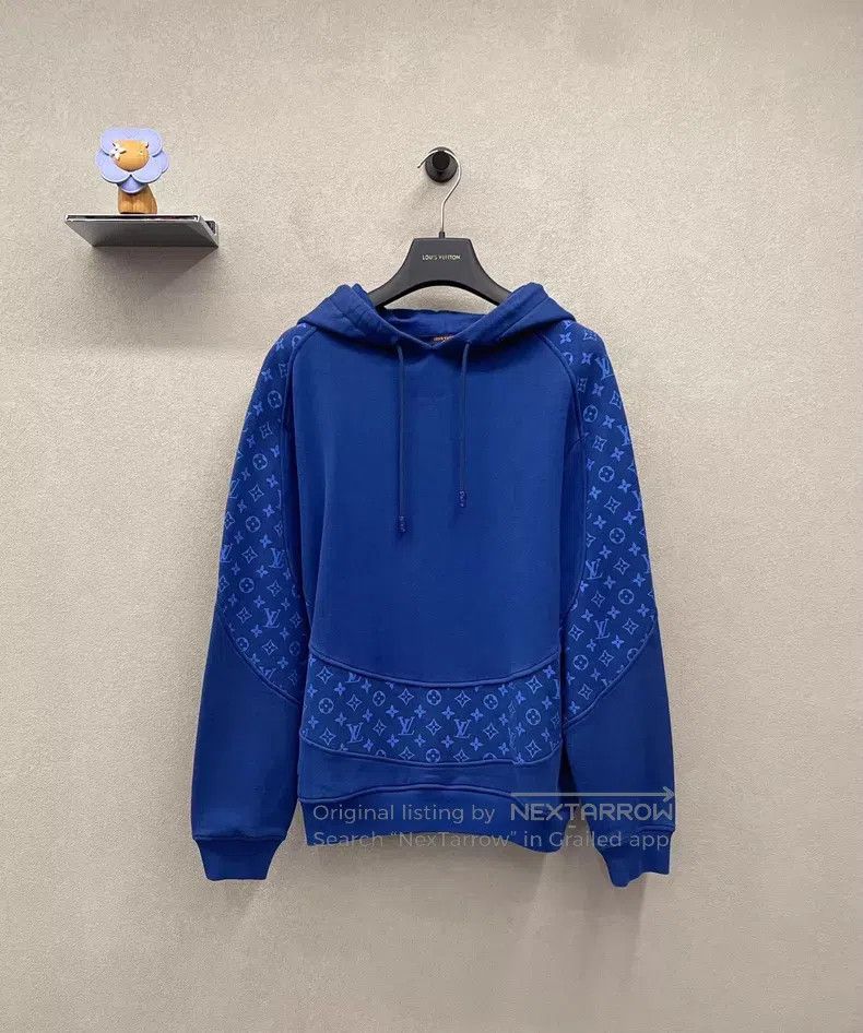 Louis Vuitton Louis Vuitton Presbyopic patchwork blue hoodie Size US M / EU 48-50 / 2 - 1 Thumbnail