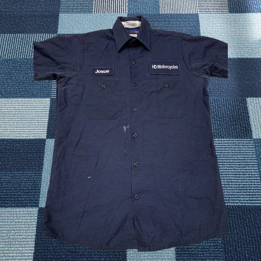Vintage VINTAGE Unifirst Harley Davidson Motorcycles Navy Work Shirt Mens Small Size US S / EU 44-46 / 1 - 1 Thumbnail