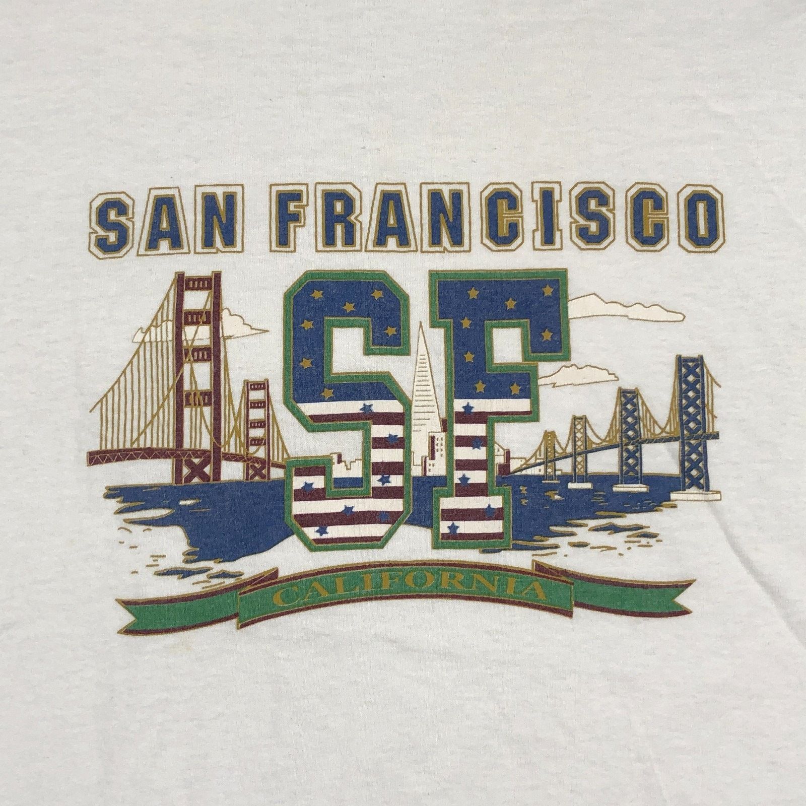 Vintage Vintage 1990s San Francisco Souvenir Golden Gate Tee Medium Size US M / EU 48-50 / 2 - 2 Thumbnail