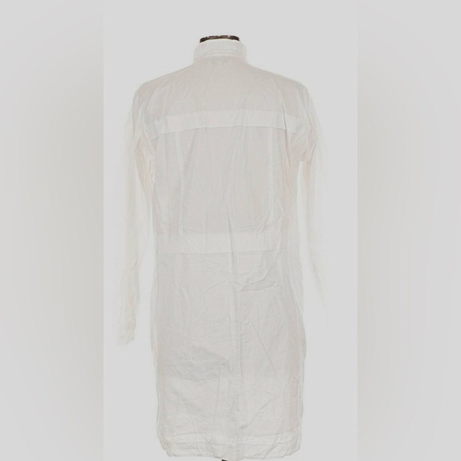 Madewell Madewell White Button-Up Shirt Dress Size L / US 10 / IT 46 - 2 Thumbnail
