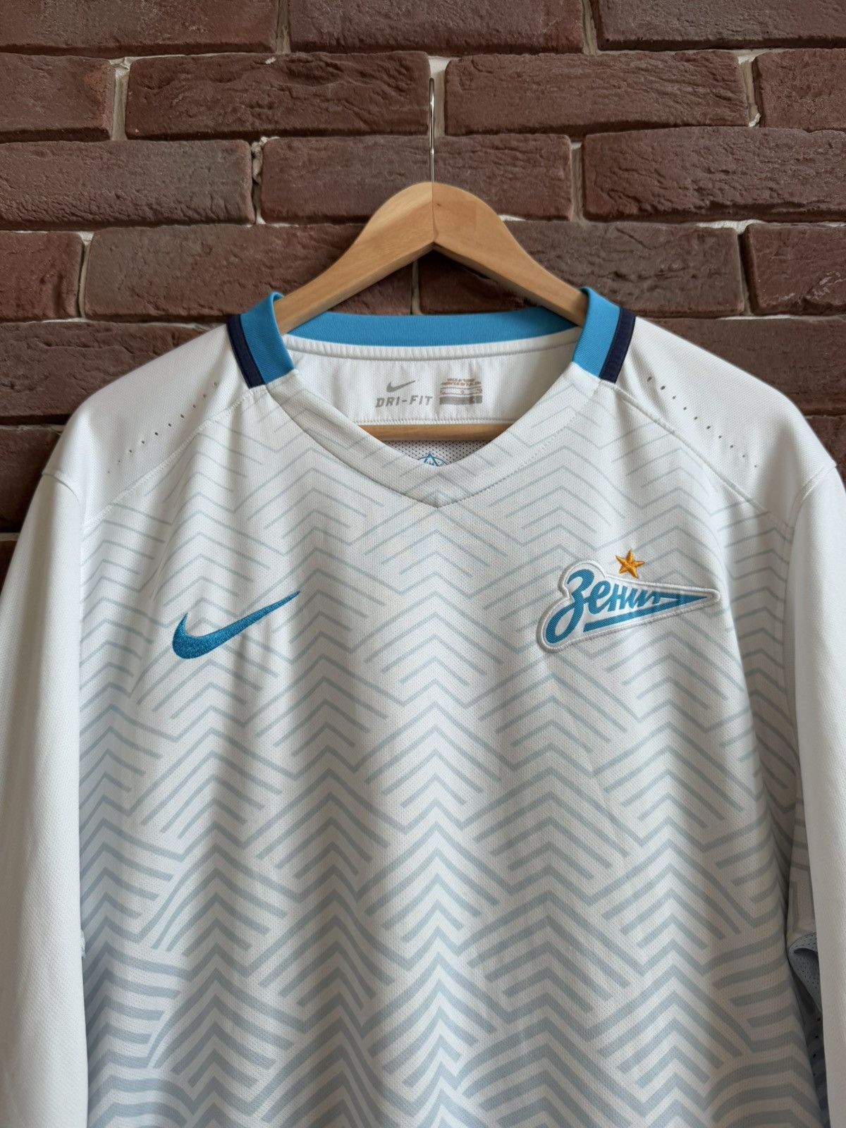 Nike Zenit Petersburg Player Issue Jersey Nike Swoosh Soccer Whit Size US XL / EU 56 / 4 - 3 Thumbnail