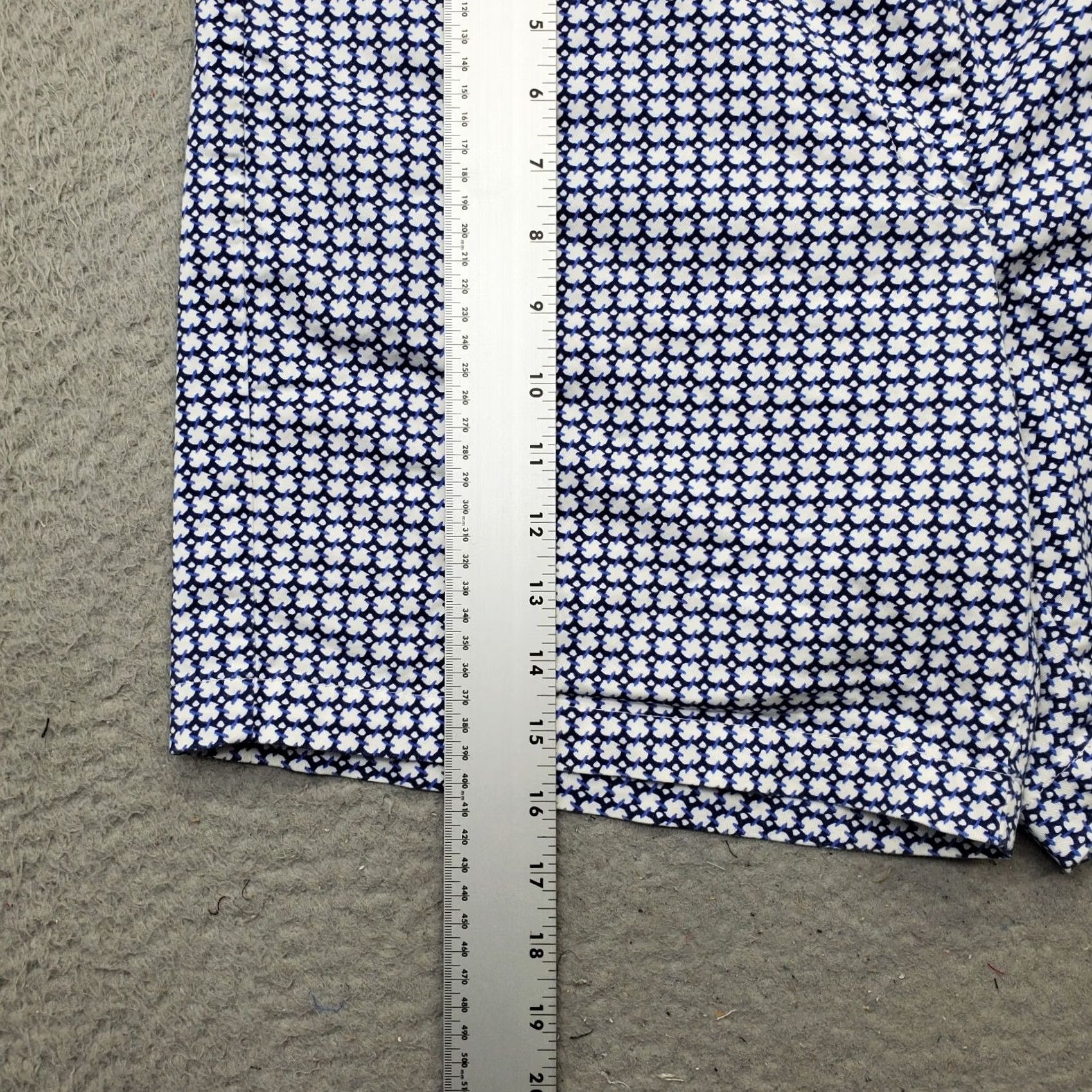 Lands' End Lands' End Chino Shorts Womens 14 Multi Geometric Print Regular Fit Flat Front XS? Size 36" / US 14 / IT 50 - 3 Thumbnail