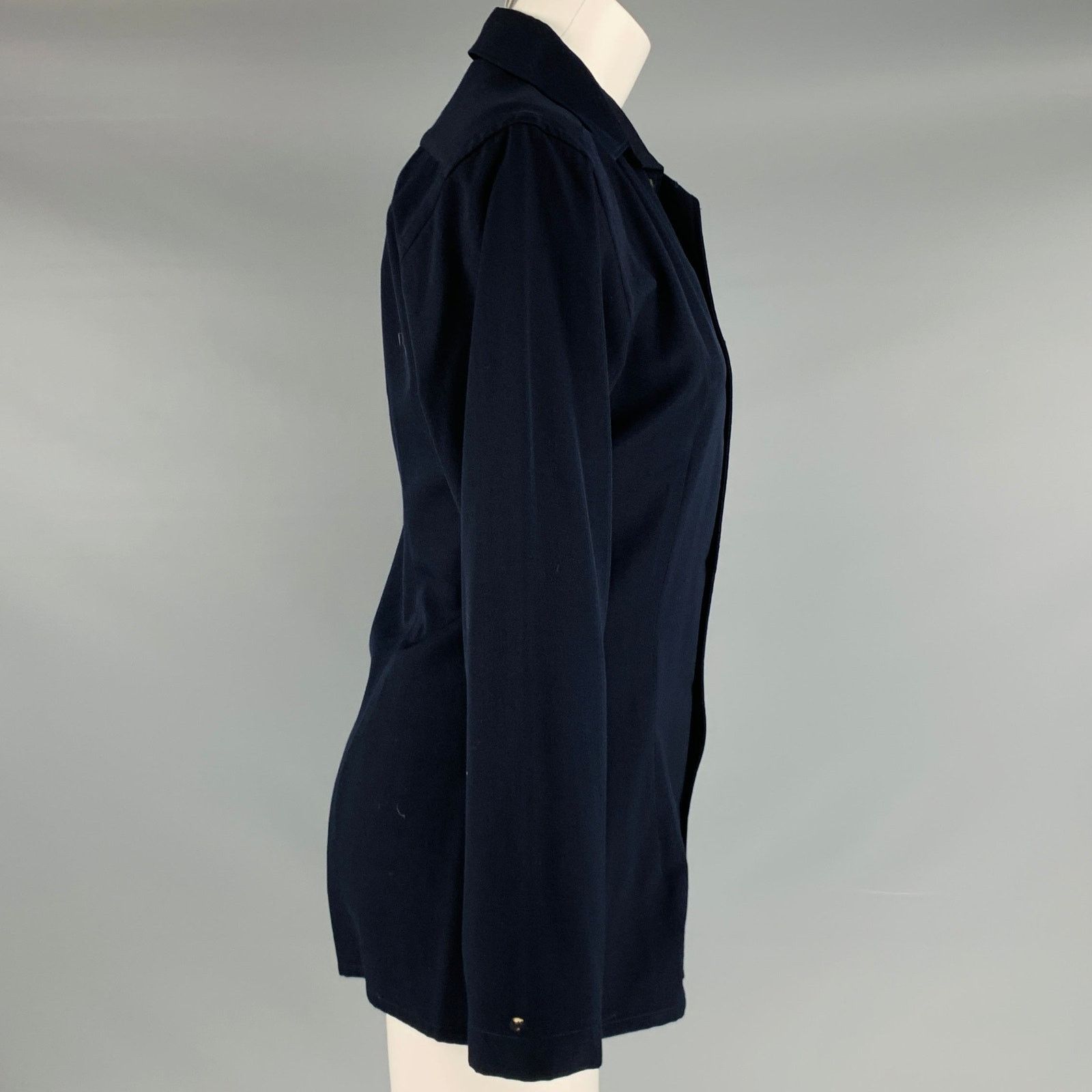 Comme des Garcons COMME des GARCONS Size S Navy Twill Buttoned Shirt Size S / US 4 / IT 40 - 3 Thumbnail