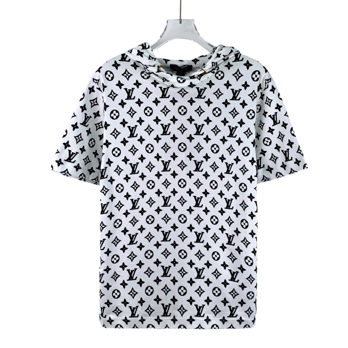 Louis Vuitton Louis Vuitton XS White Cotton Hooded Short-Sleeve T-Shirt Wi Size XS / US 0-2 / IT 36-38 - 1 Thumbnail