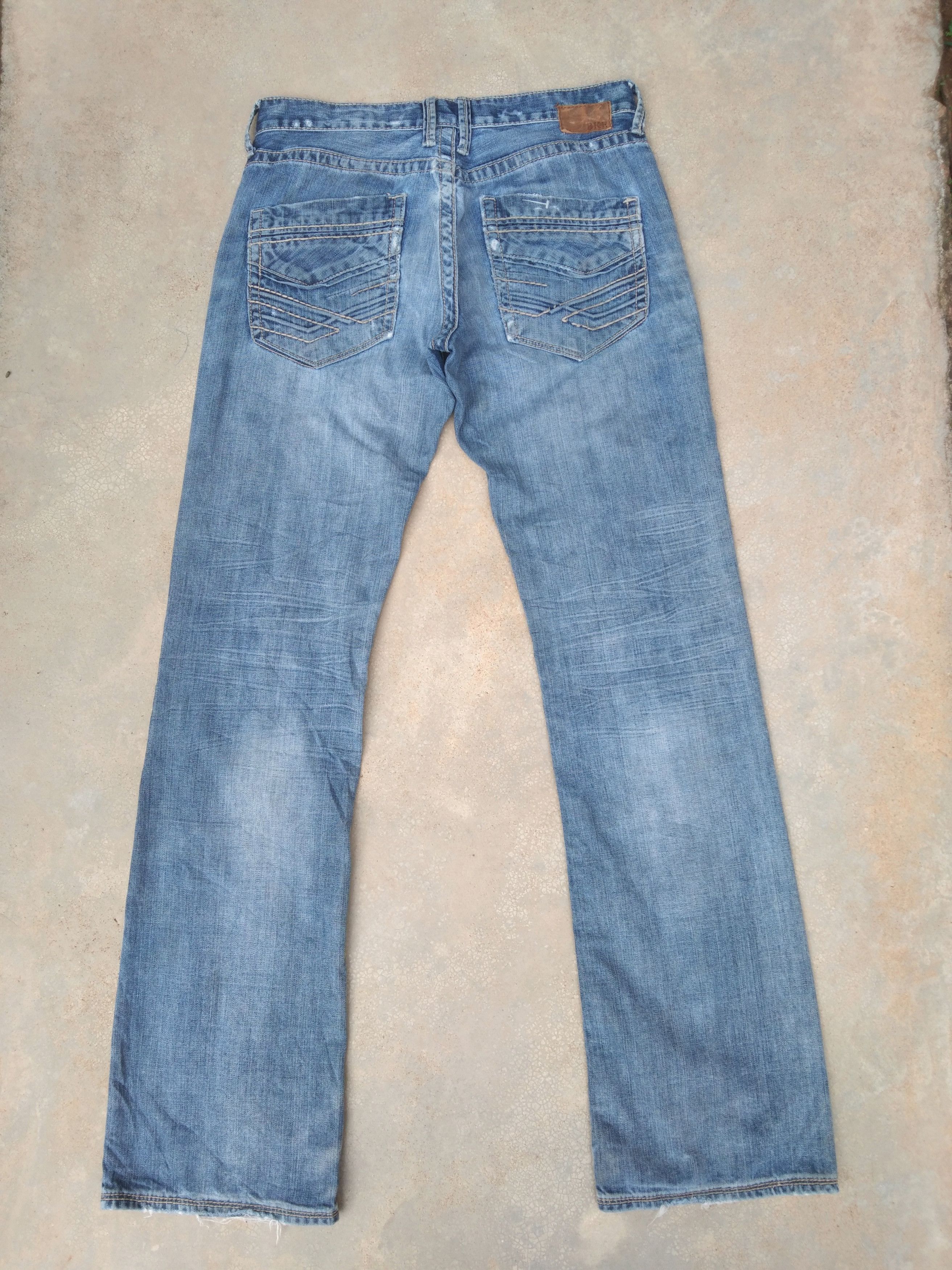 Jean Vintage BKE Denim Carter Boot Cut Distressed Jeans 31x35 Size US 31 - 2 Thumbnail