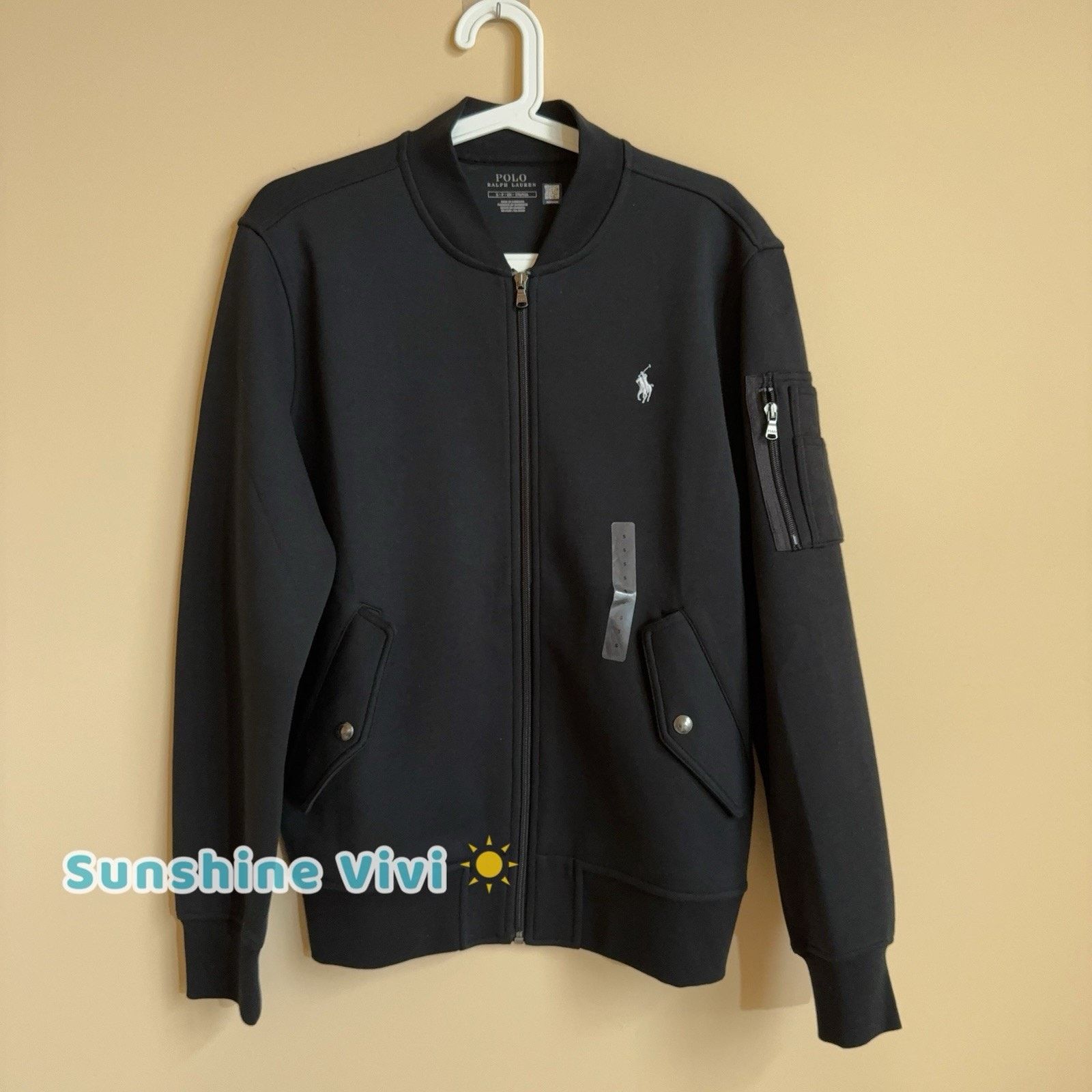 Ralph Lauren NWT Polo Ralph Lauren Men Double Knit Bomber Jacket Black Size US S / EU 44-46 / 1 - 1 Thumbnail