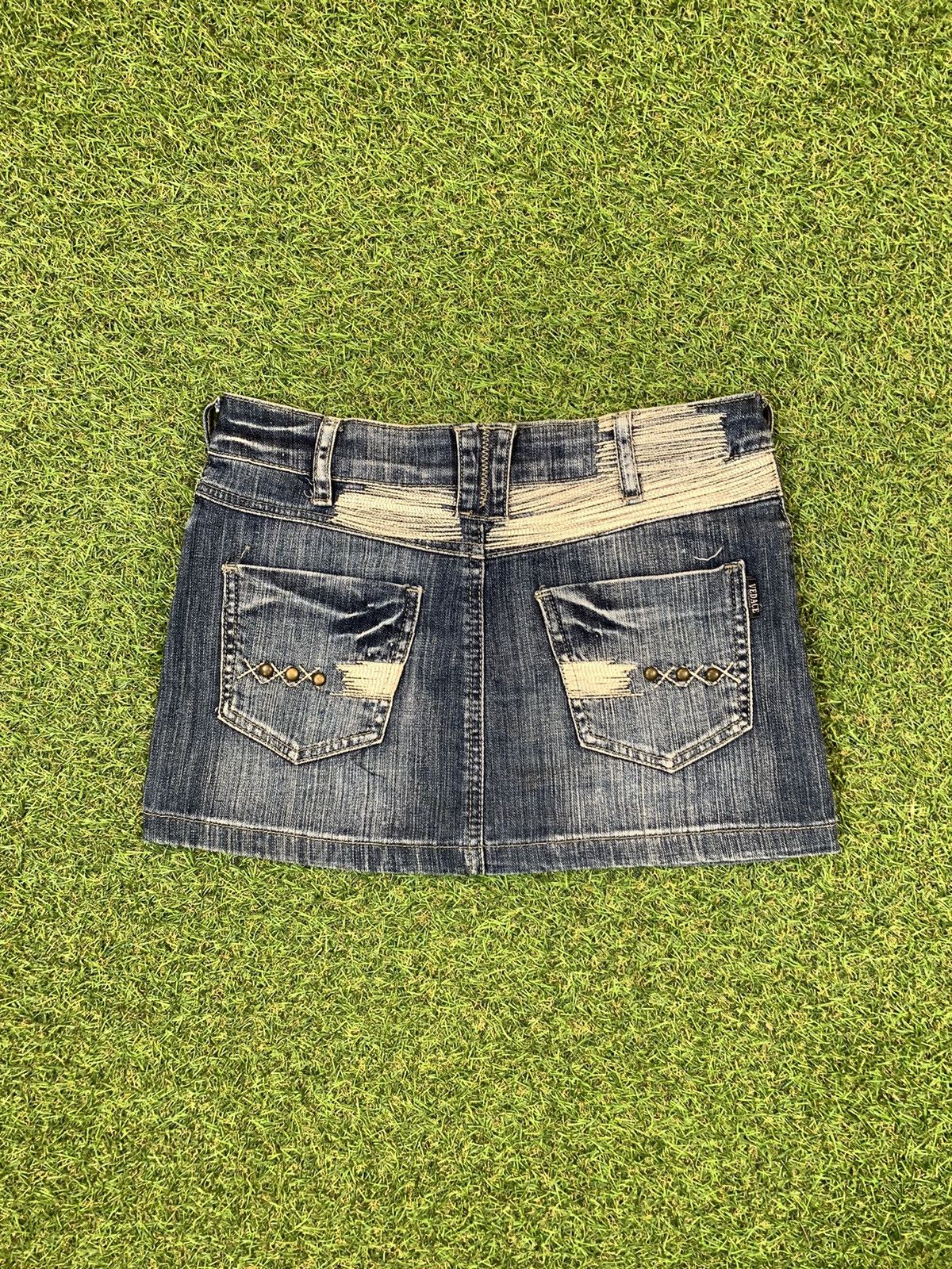 Vintage Y2K Japanese jeans mini skirt streetwear size 27