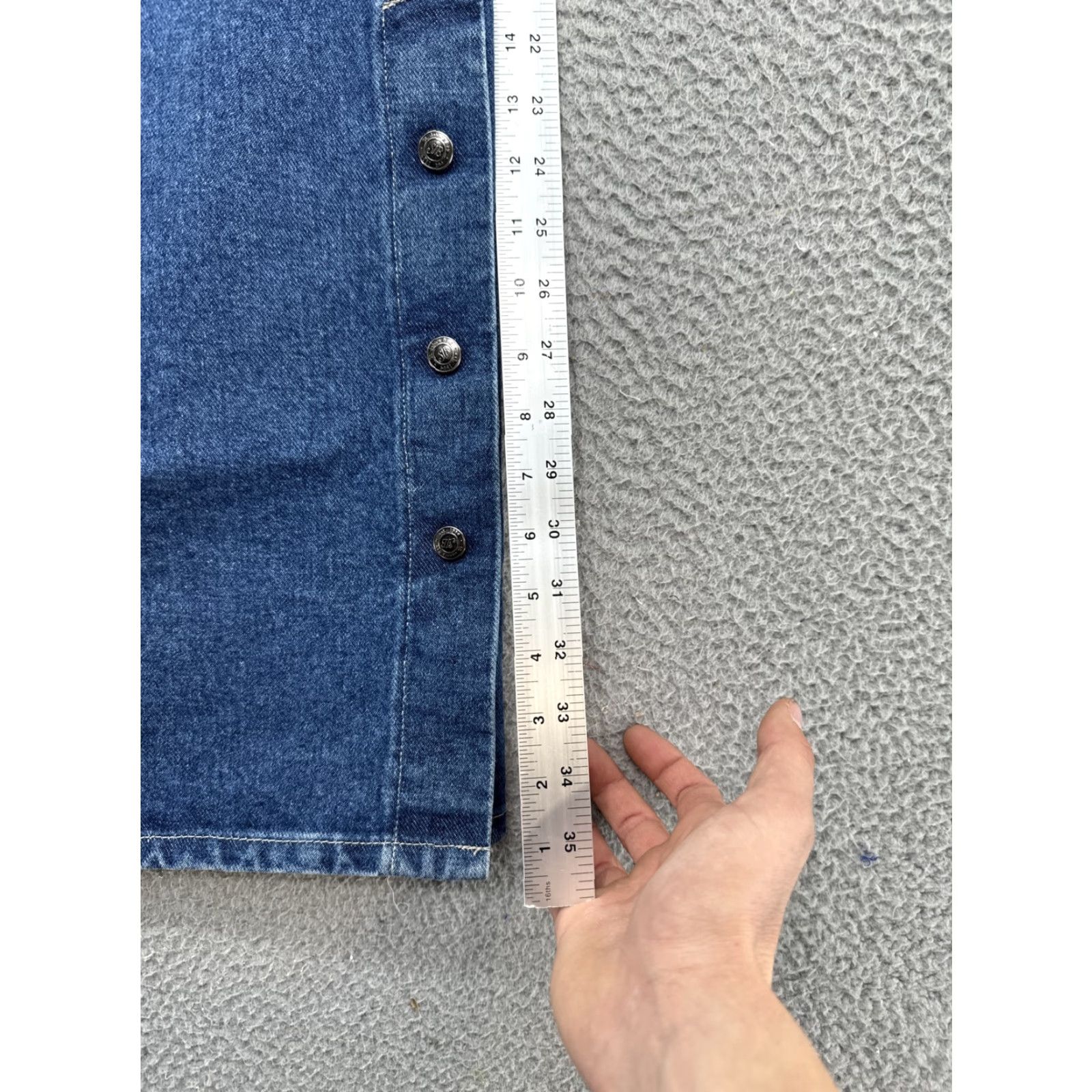 Vintage VINTAGE St. John's Bay 100% Cotton Maxi Denim Skirt Women’s SZ 10 Mexico Made Blue Cotton Denim Skirt Maxi Women 10 Size 32" / US 10 / IT 46 - 7 Thumbnail