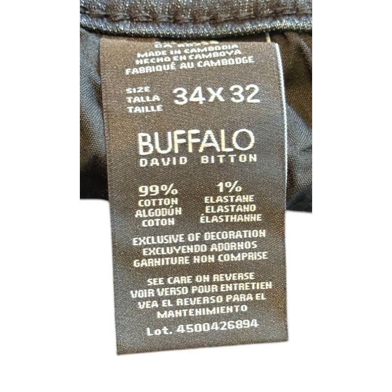 Buffalo David Bitton NWT Buffalo Jeans Men 34x32 Black Jackson X Denim Straight Size US 34 / EU 50 - 7 Thumbnail