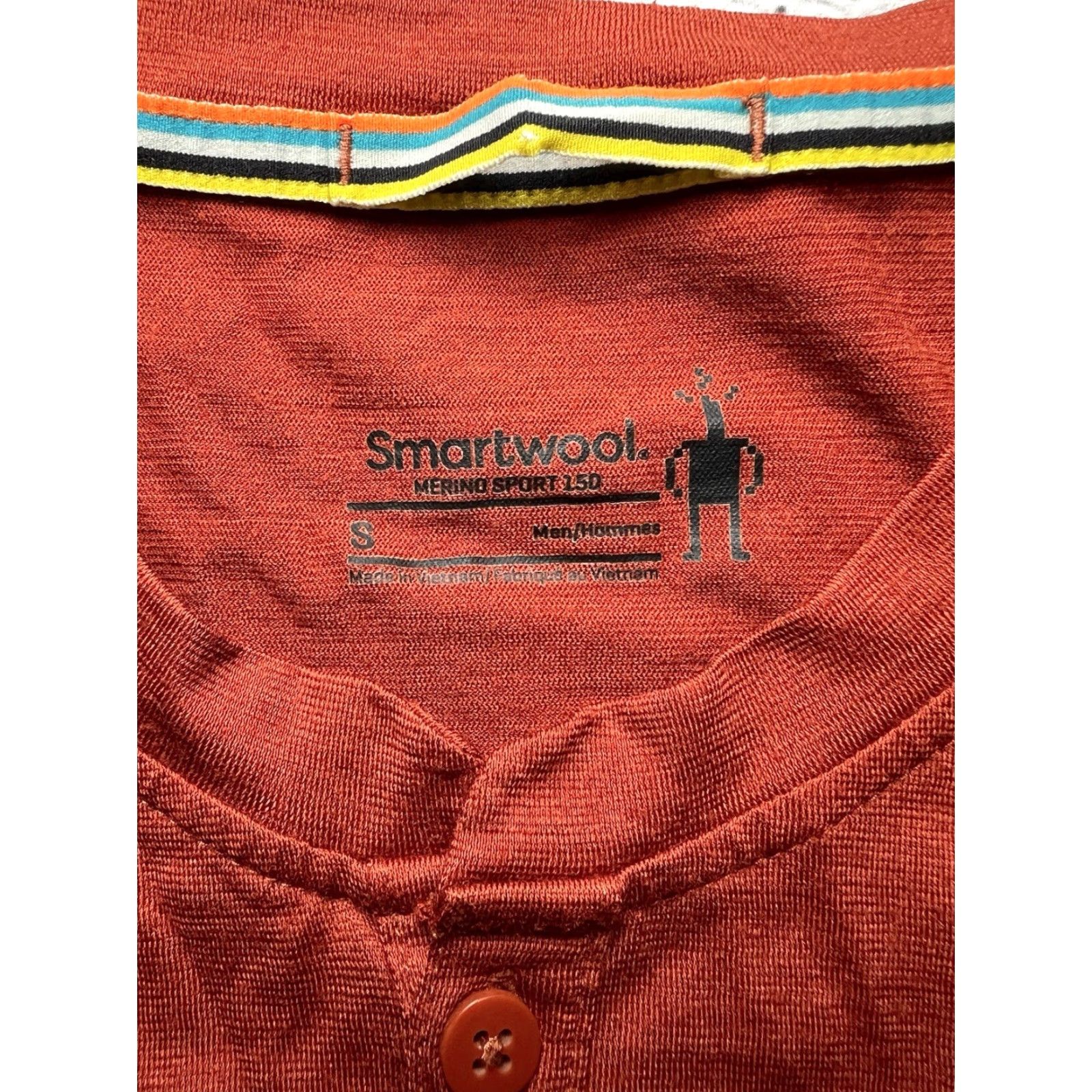 Smartwool SmartWool Merino Wool Blend Henley Style T-Shirt Long Sleeve Mens S Black Striped Pullover Regular Fit Activewear Hiking Shirt Size US S / EU 44-46 / 1 - 5 Thumbnail