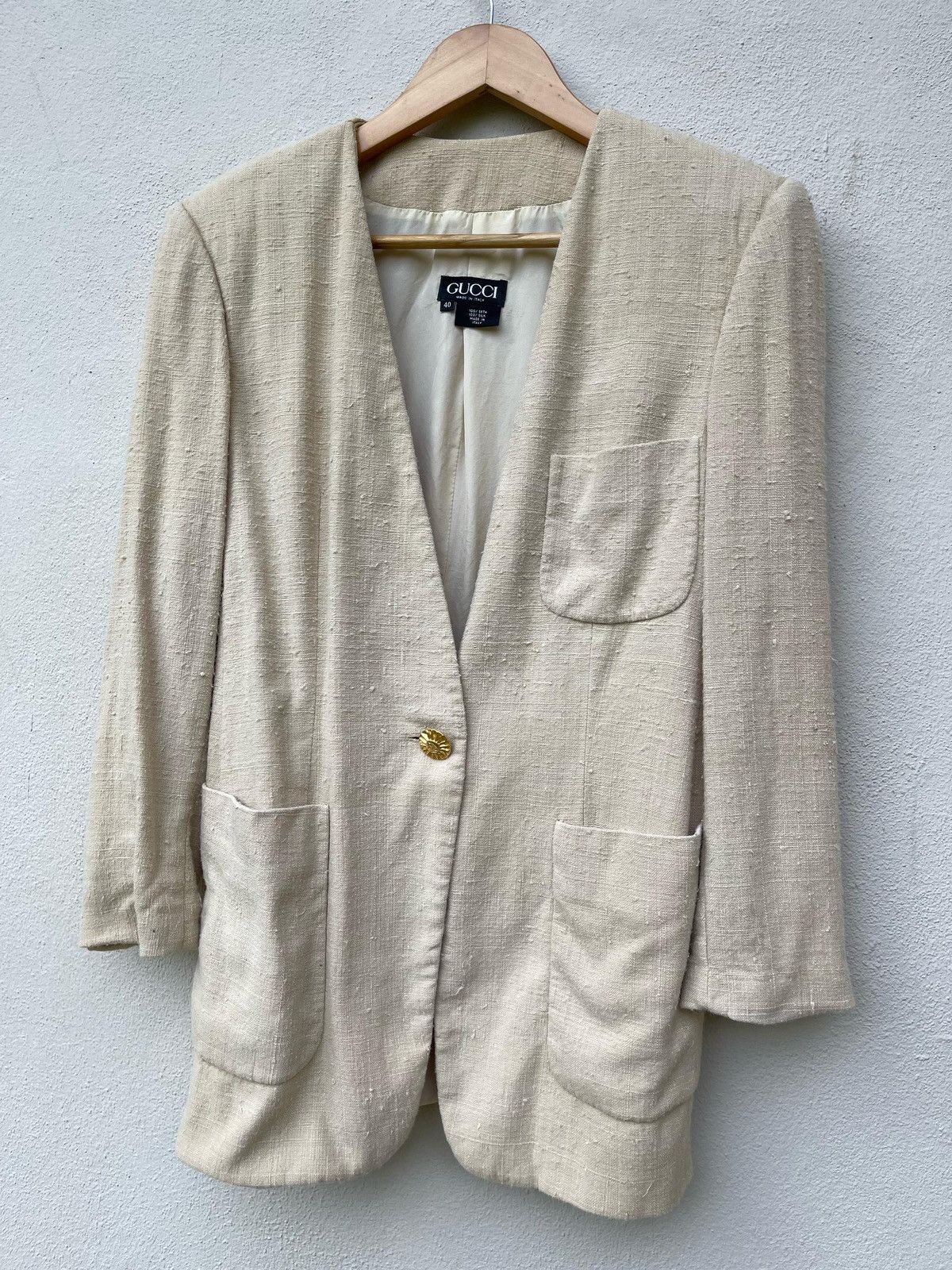 Gucci × Vintage Vintage Gucci Silk Coat Jacket Size S / US 4 / IT 40 - 3 Thumbnail