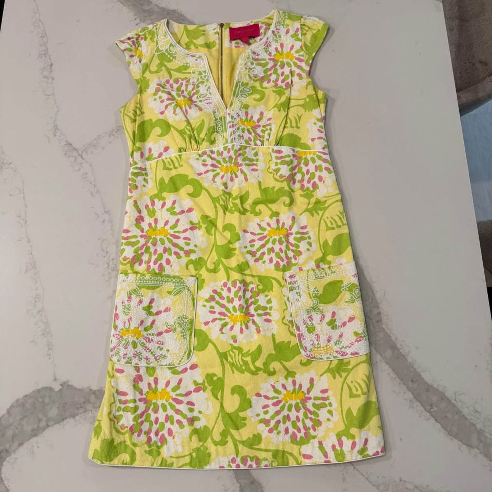 Lilly Pulitzer Lilly Pulitzer Jubilee Floral Midi Shift Dress Womens 4 Size S / US 4 / IT 40 - 1 Thumbnail