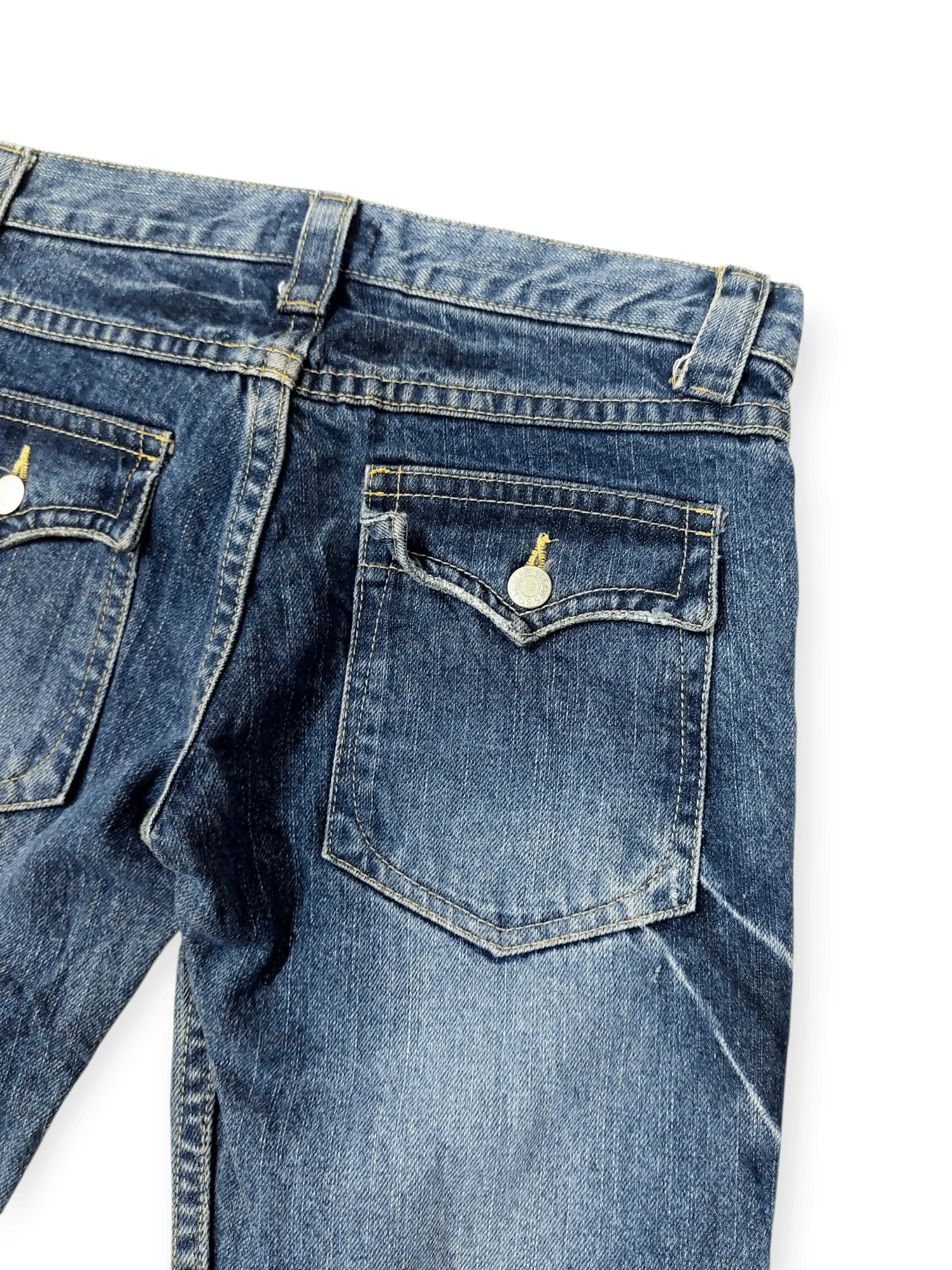 Vintage ☠️Super Flare Nasty Question Tornado Mart Style Size 29" - 13 Thumbnail