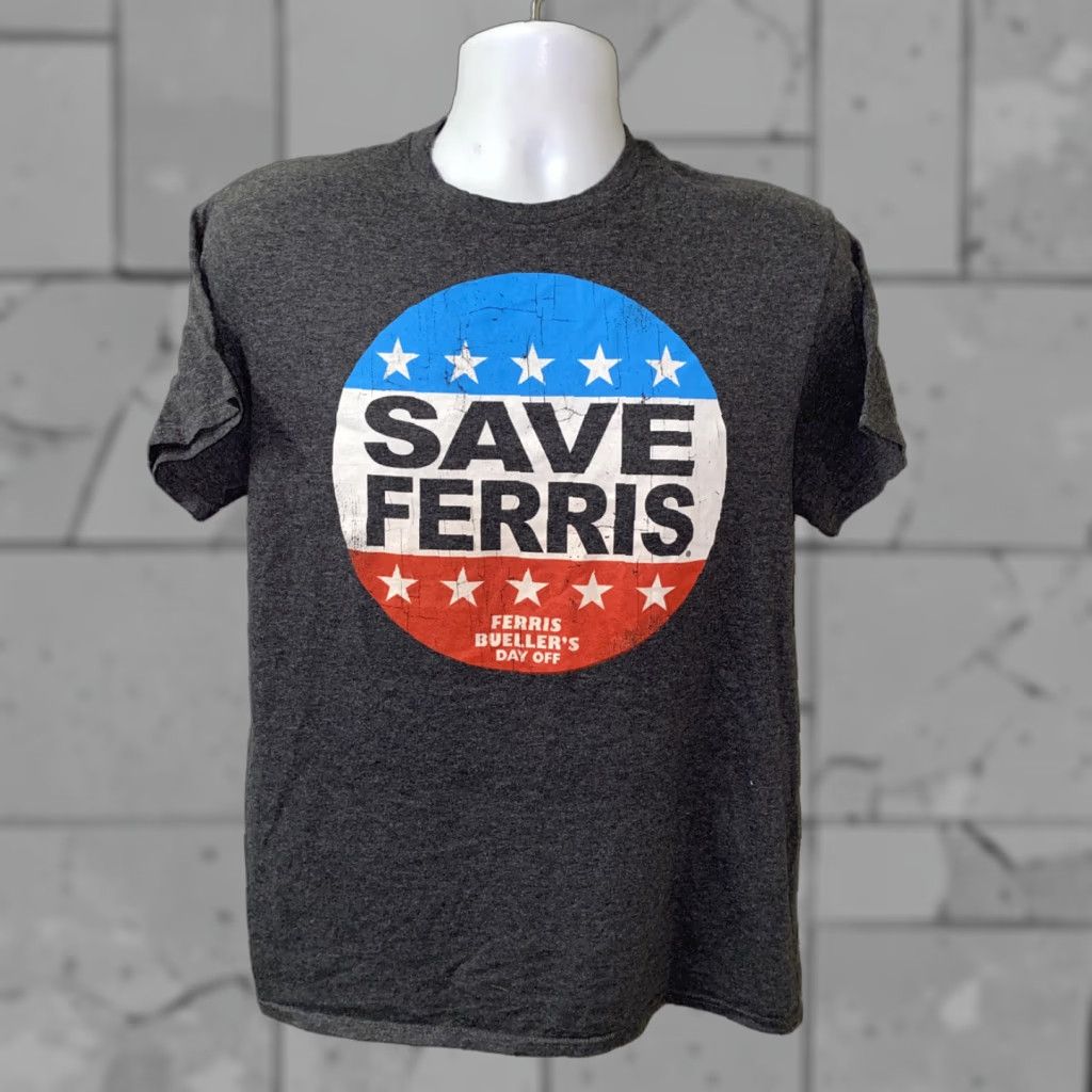 Vintage Ferris Bueller’s Shirt Mens Gray Short Sleeve T-Shirt Size M Say Save Ferris Winter? No. Wait. Size US M / EU 48-50 / 2 - 1 Thumbnail