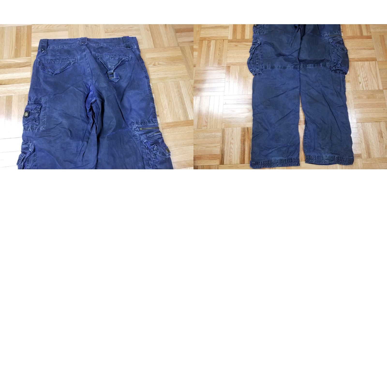Ralph Lauren RALPH LAUREN POLO NAVY DISTRESSED DYED WASH CARGO WOMEN'S PANTS SZ 8 USED Size 24" / US 00 / IT 34 - 8 Thumbnail